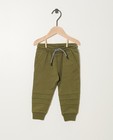 Pantalon vert en coton bio - molletonné - JBC