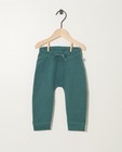 Jogging bleu vert en coton bio - pantalon molletonné - JBC