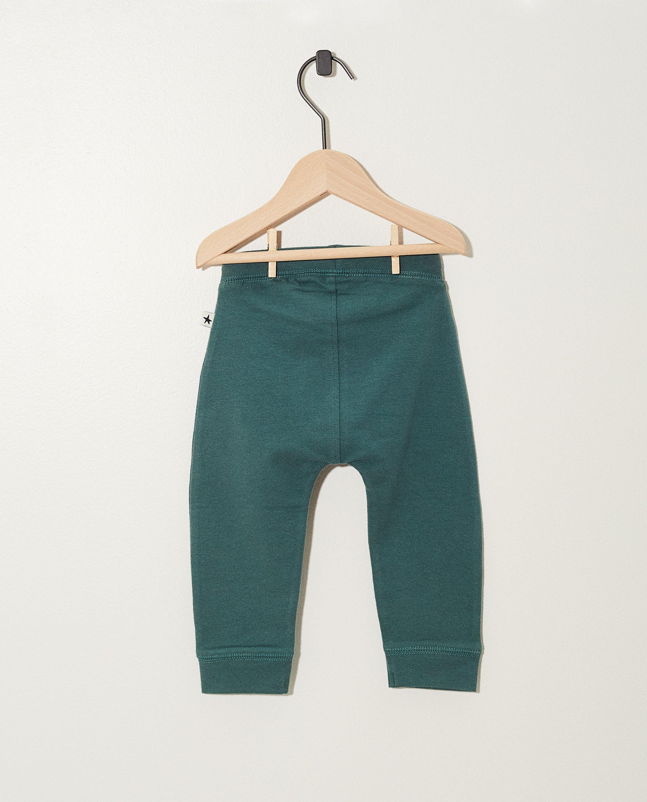 Broeken - Blauwgroene jogging van biokatoen