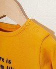 T-shirts - Gele longsleeve van biokatoen