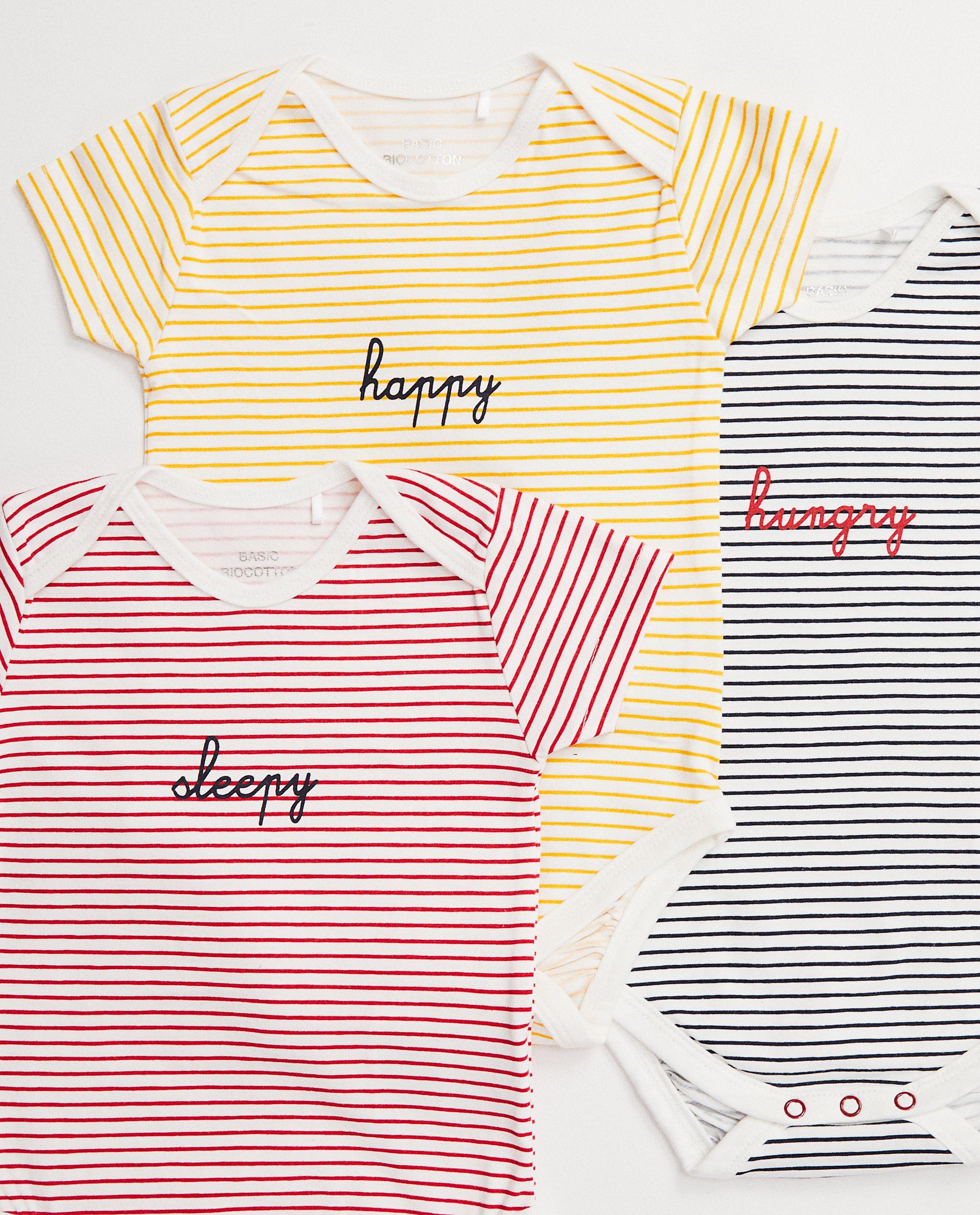 Onesies - Set van 3 rompertjes van biokatoen