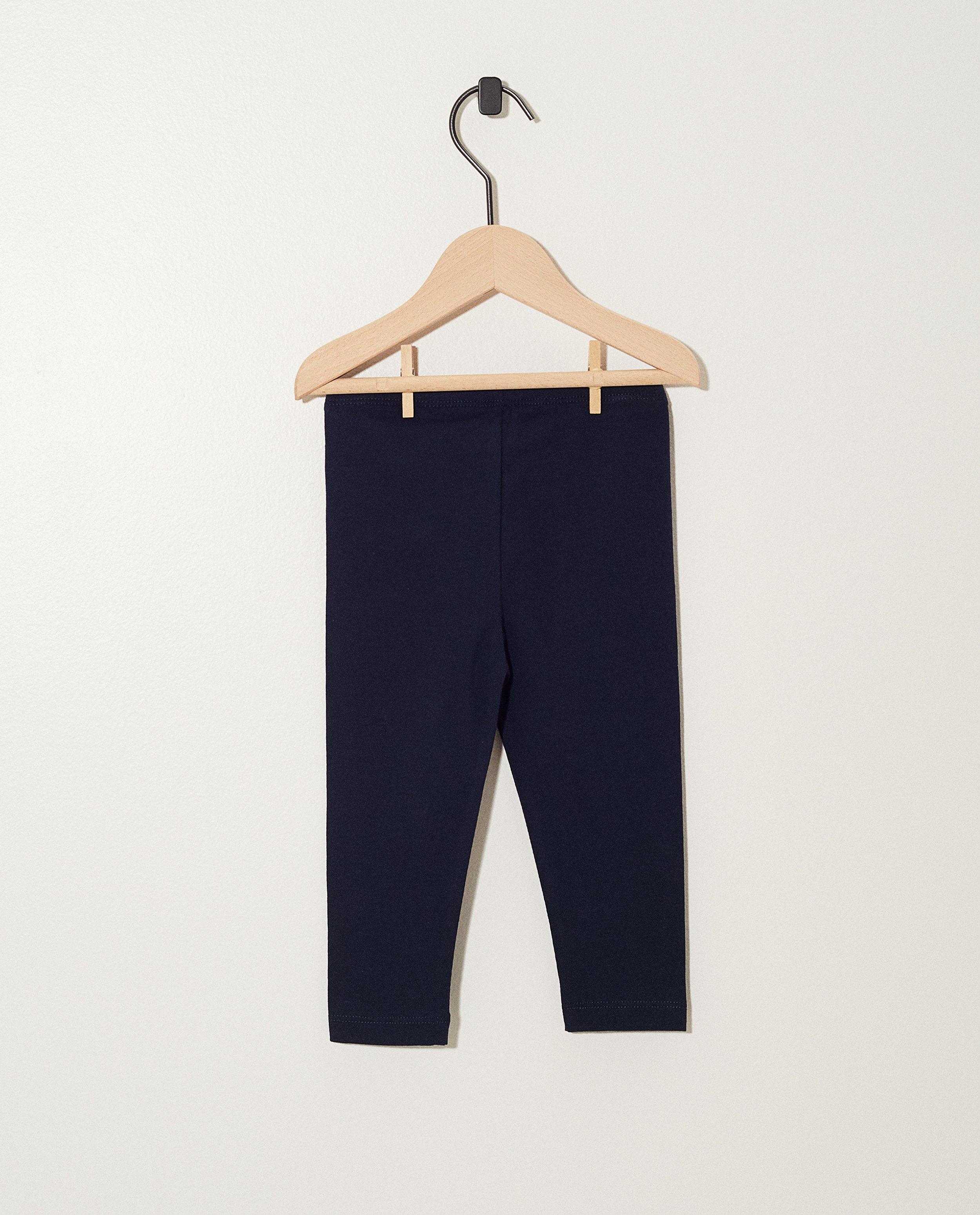 Leggings blancs en coton bio - D&eacute;tails du produit - bleu fonc&eacute; - image num&eacute;ro 2