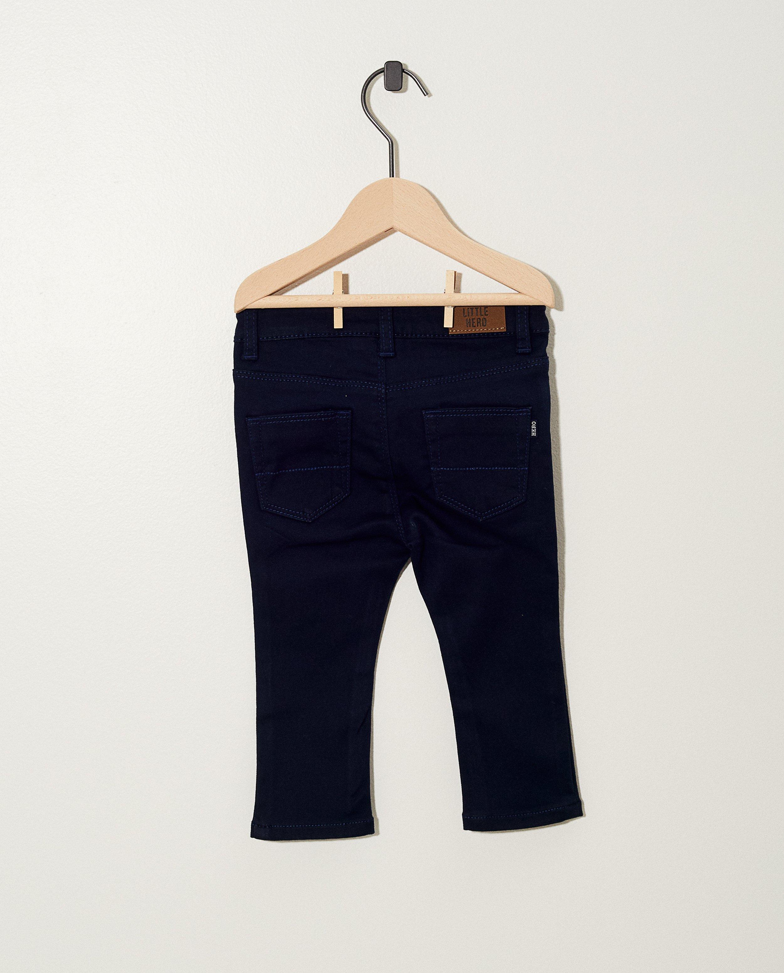 Broeken - Marineblauwe broek met stretch