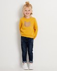 Gele sweater met print BESTies - van glitter - Besties