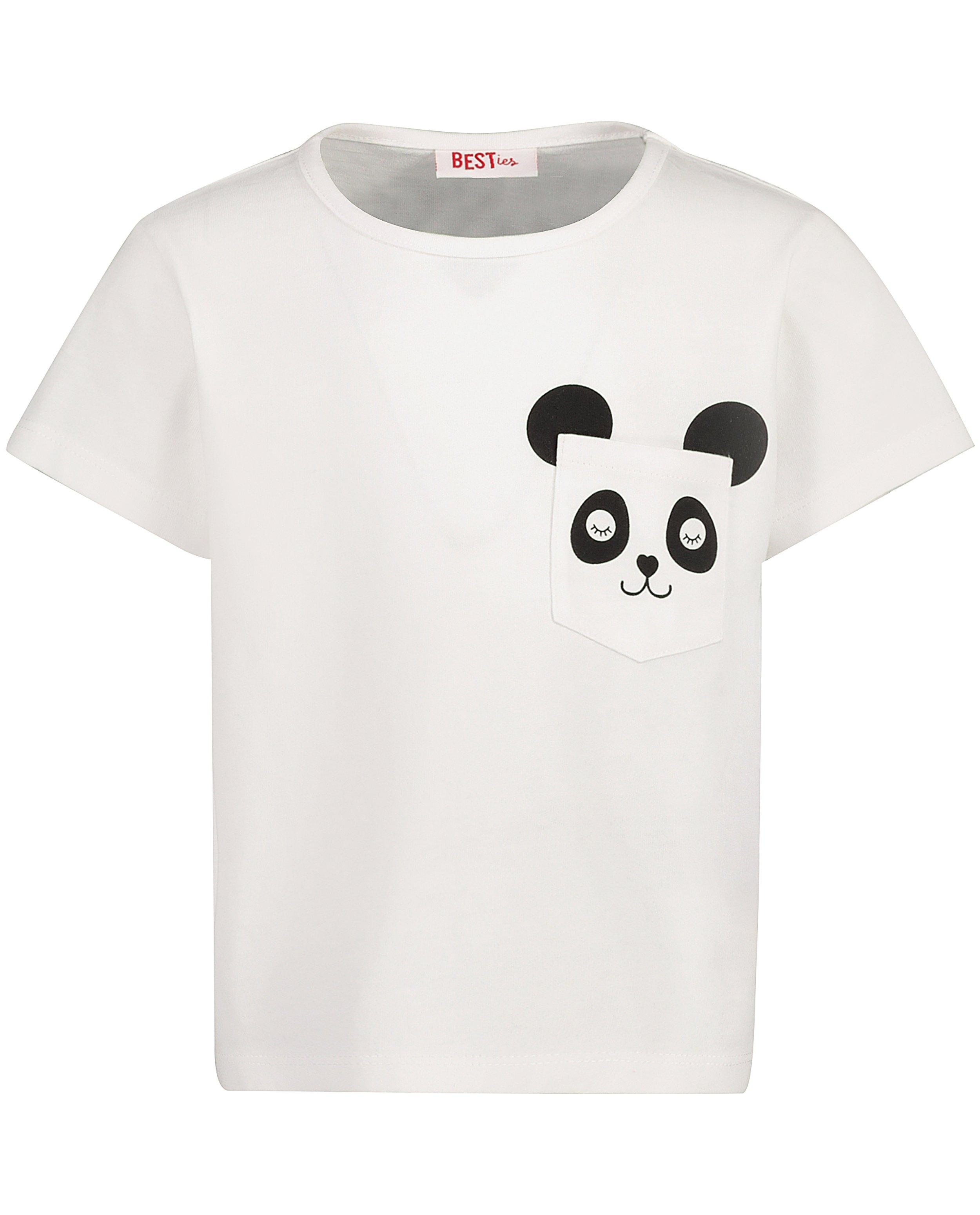 T-shirts - Wit T-shirt met panda BESTies