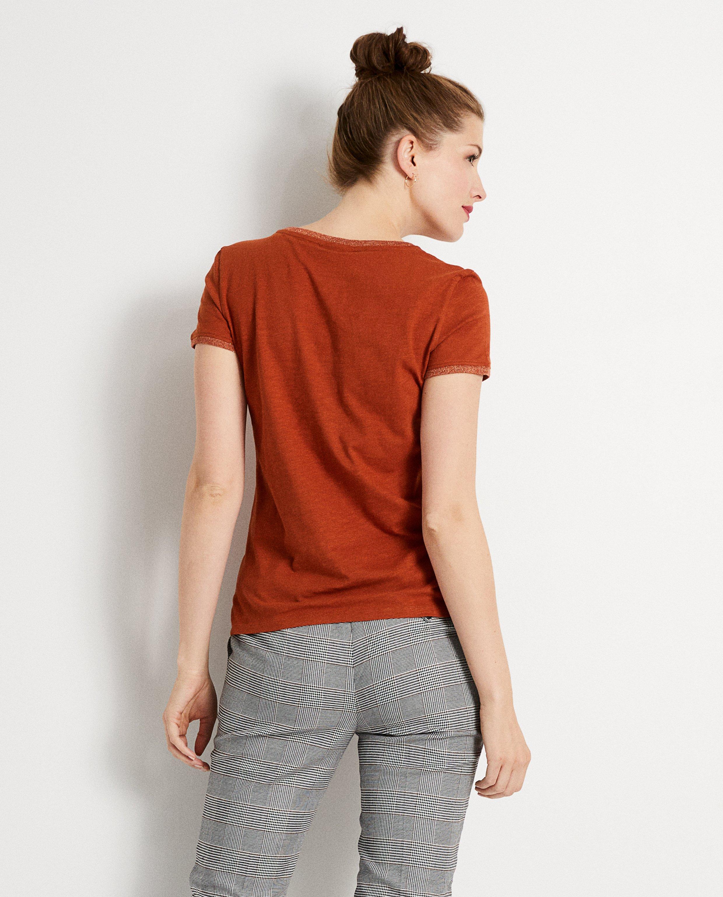T-shirts - Oranje T-shirt met glitter