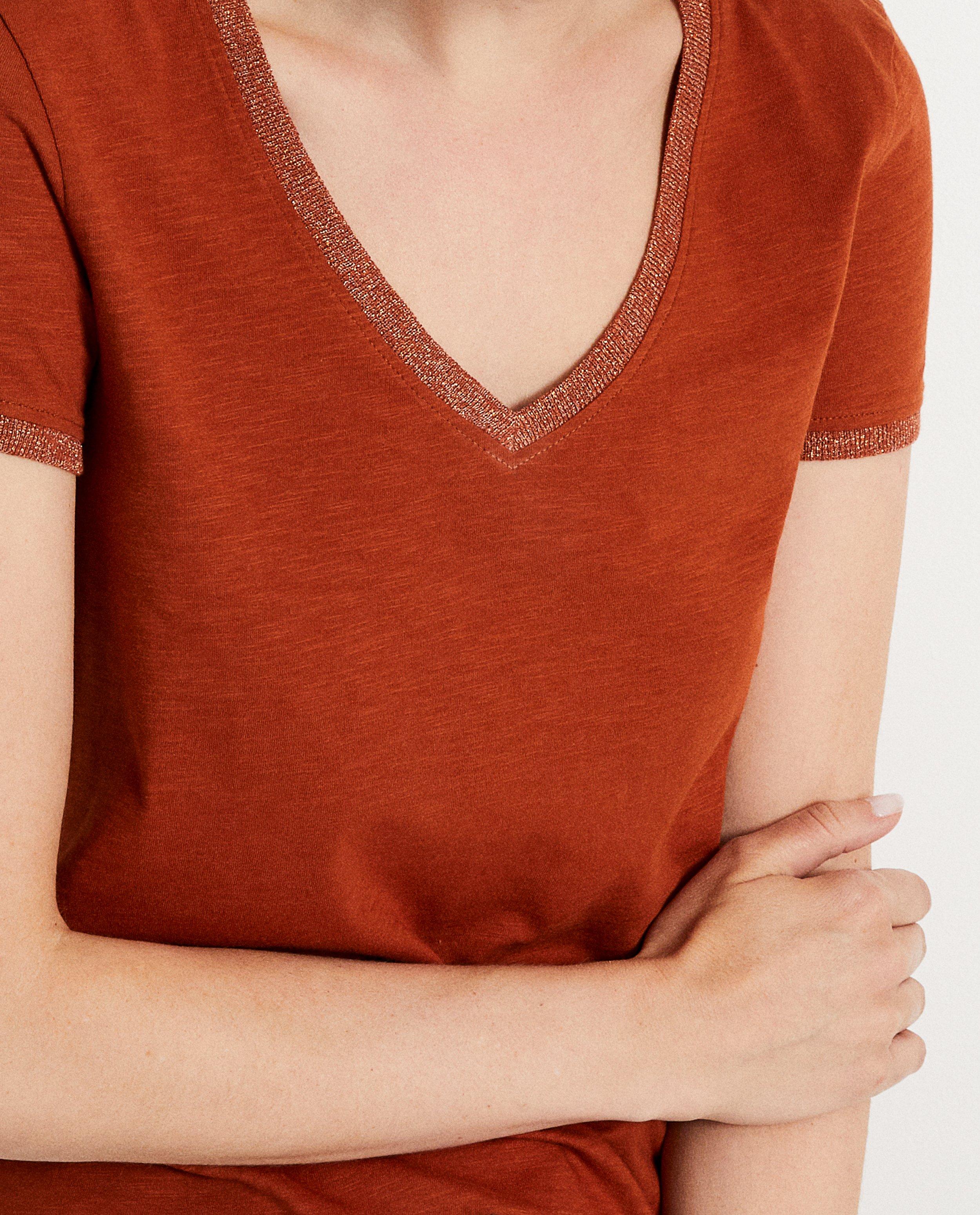 T-shirts - Oranje T-shirt met glitter