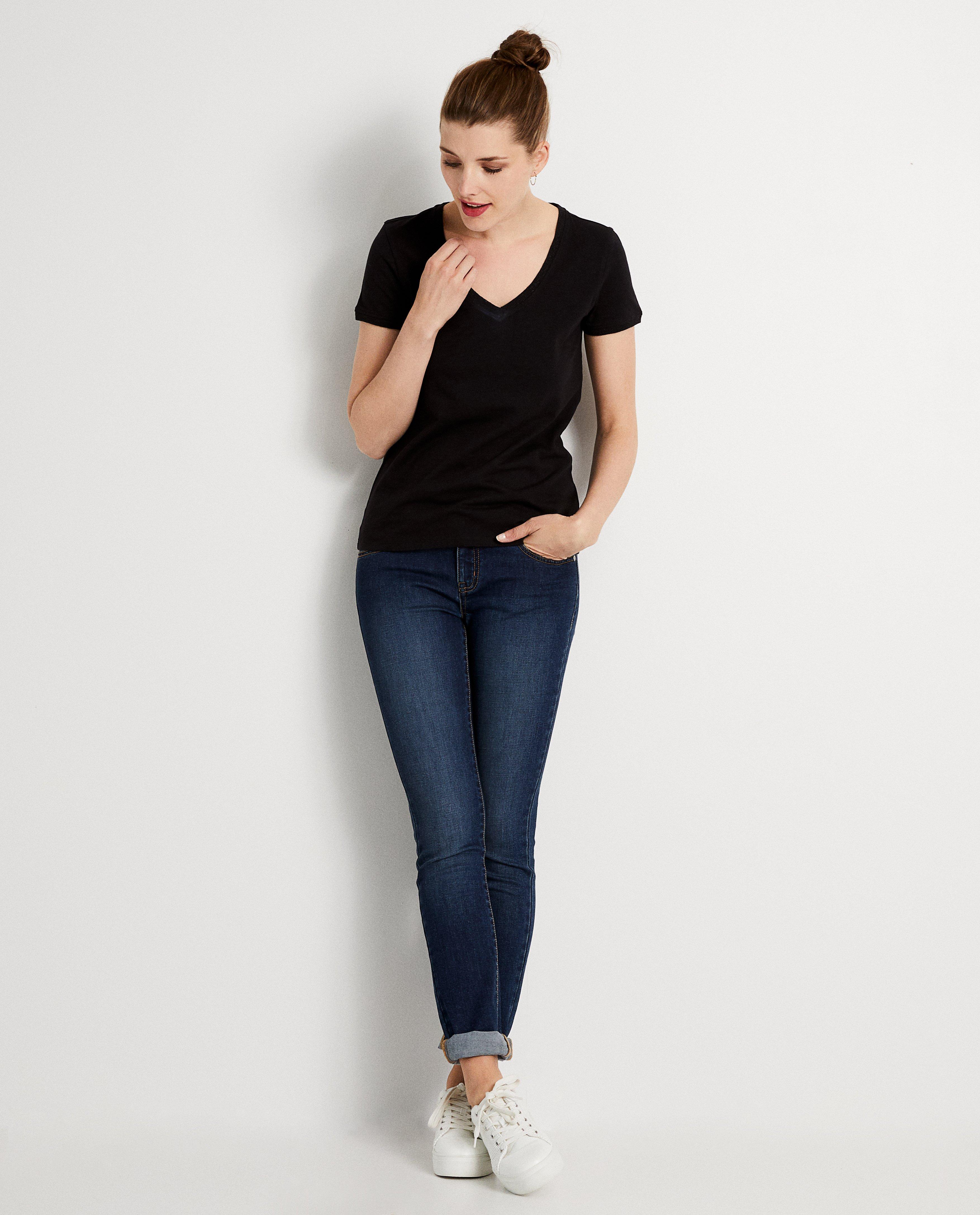 Zwart T-shirt met glitter - metaaldraad - JBC