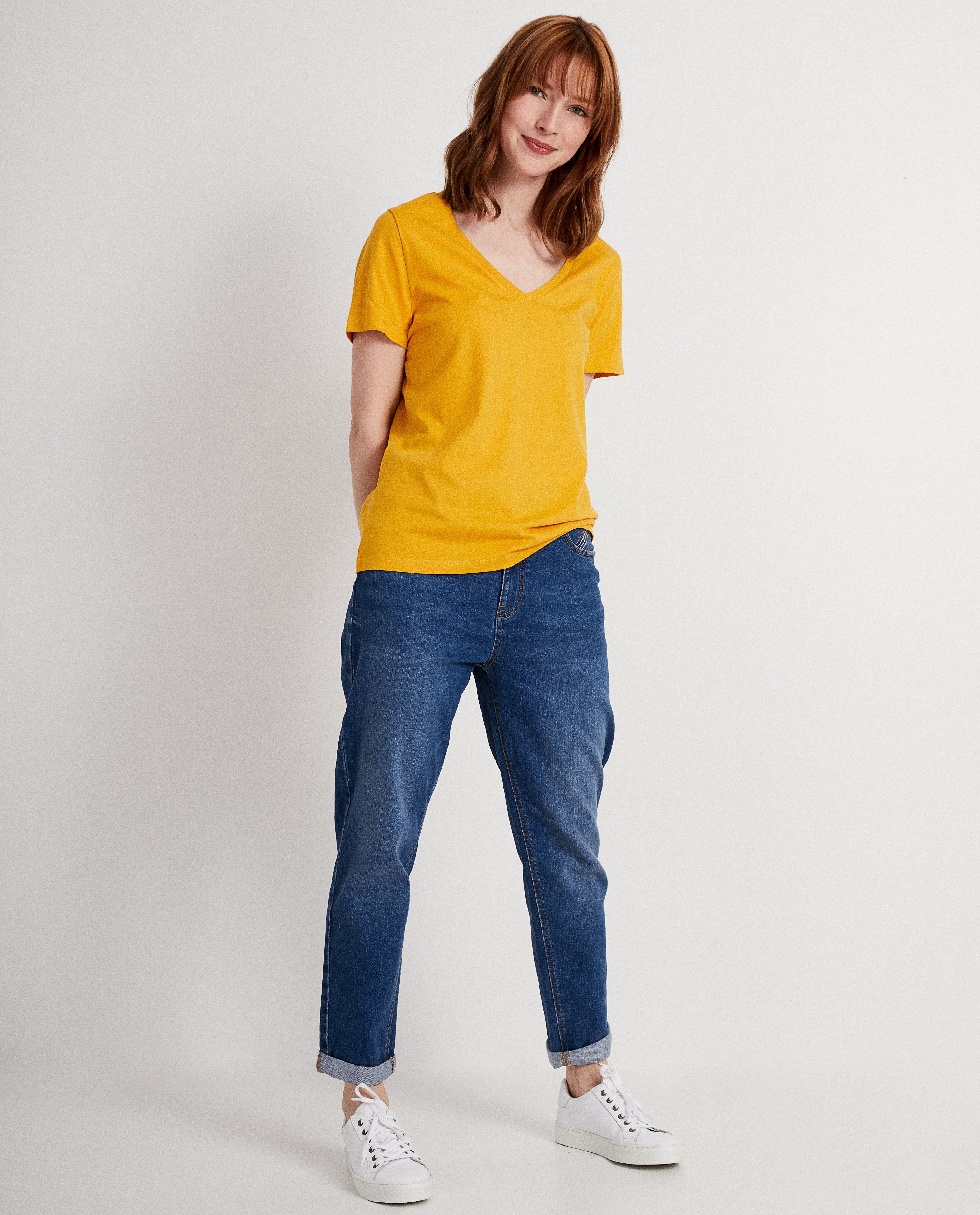 Okergeel T-shirt - effen - JBC