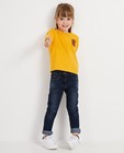 T-shirt jaune à manches longues - coton bio, à paillettes - JBC