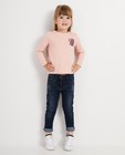 T-shirt rose à manches longues - coton bio, à paillettes - JBC