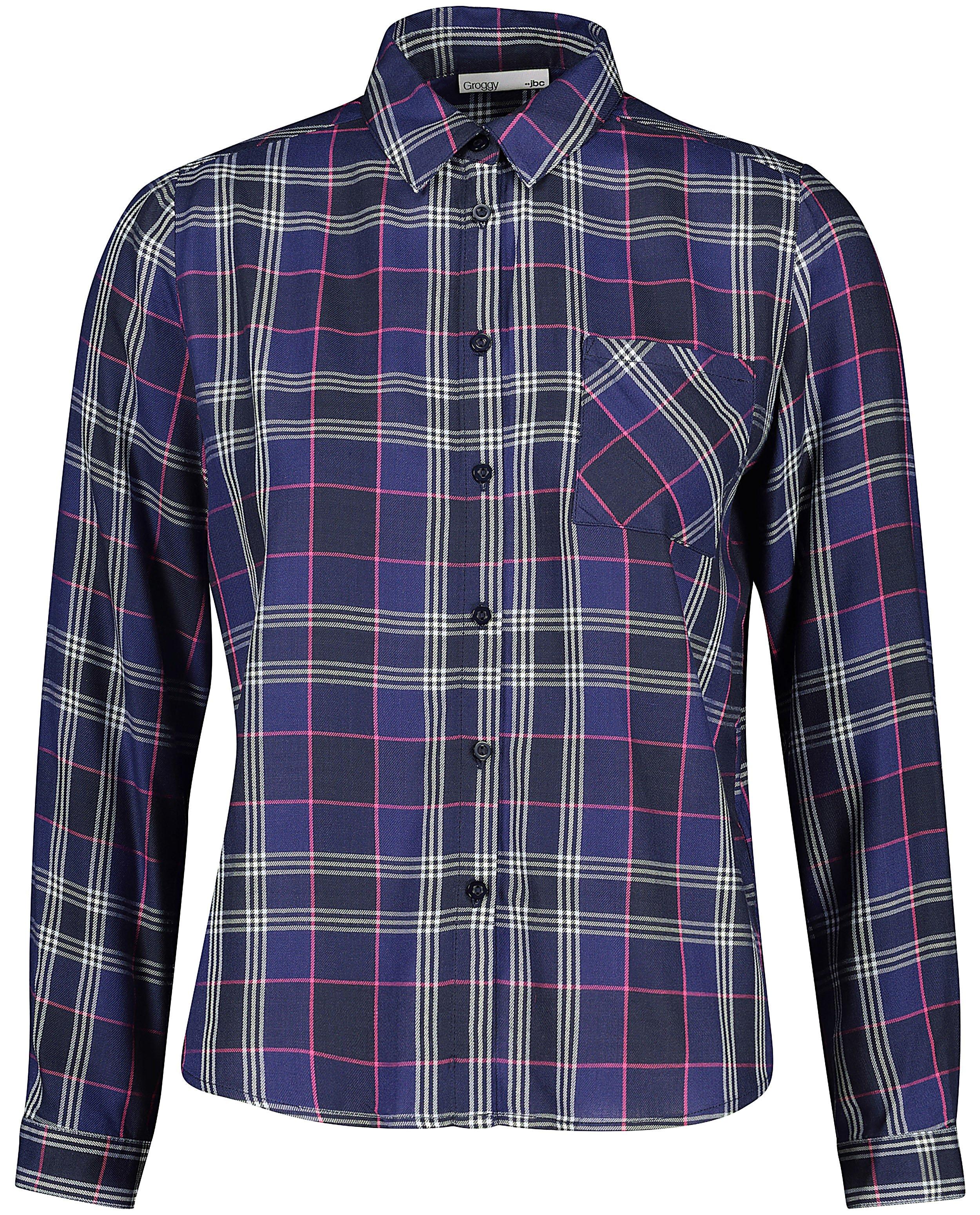 Hemden - Blauw hemd met ruitenpatroon