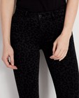 Jeans - Skinny noir, imprimé léopard