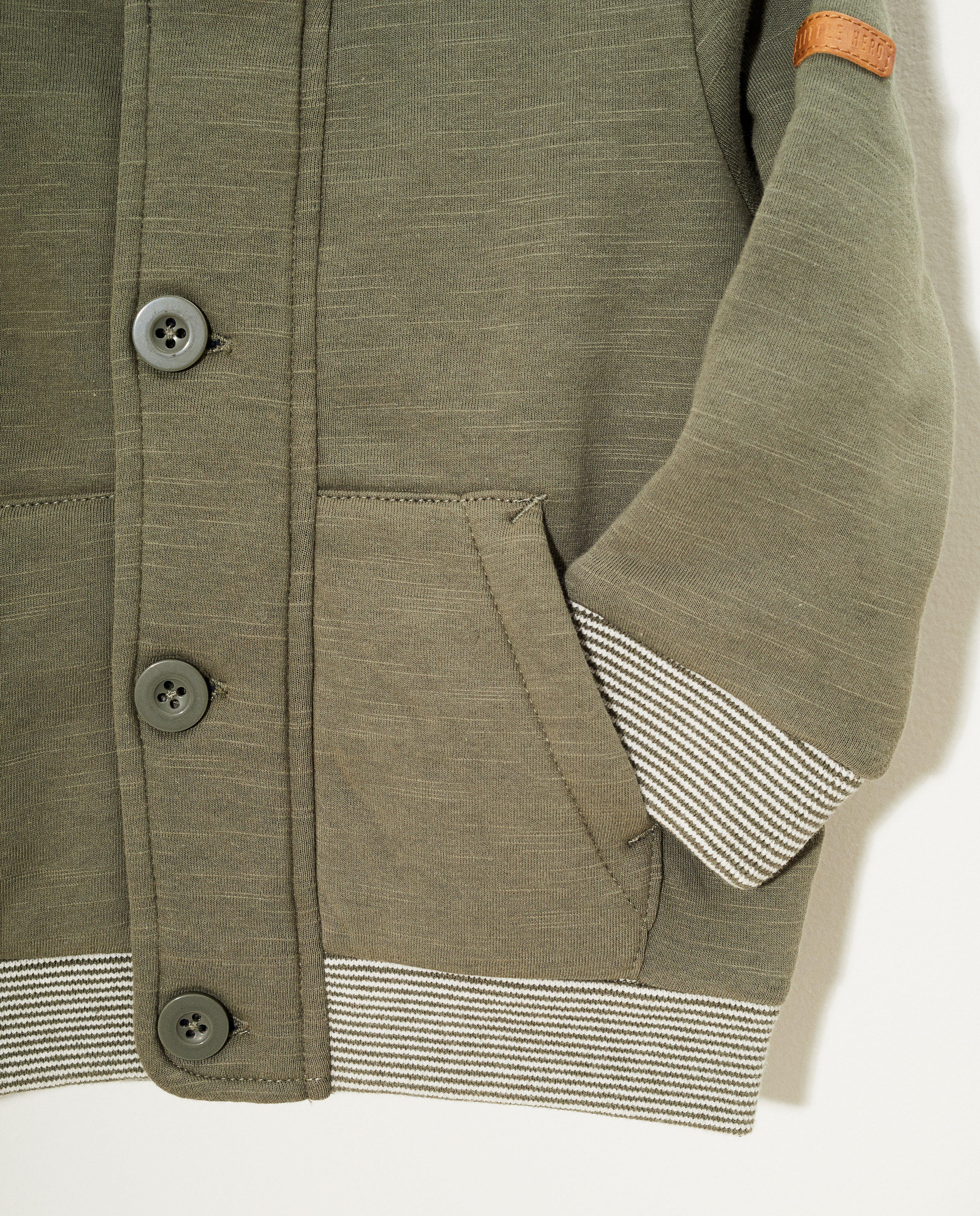 Teddys - Gilet kaki à capuchon