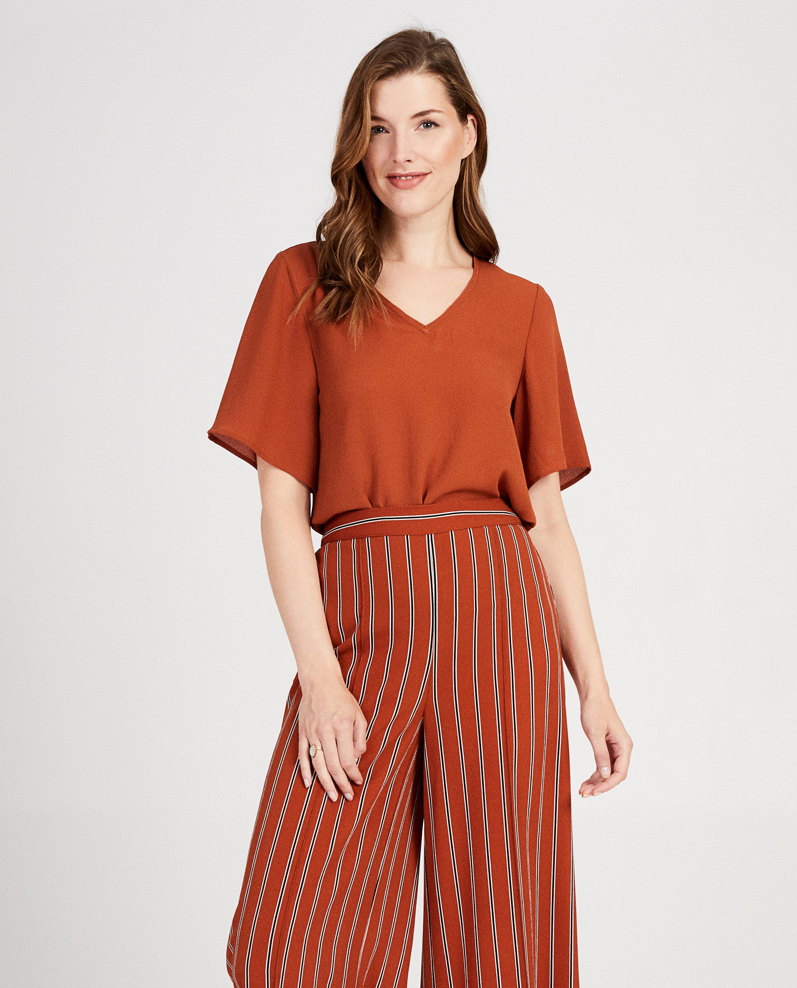 Hemden - Terracotta blouse