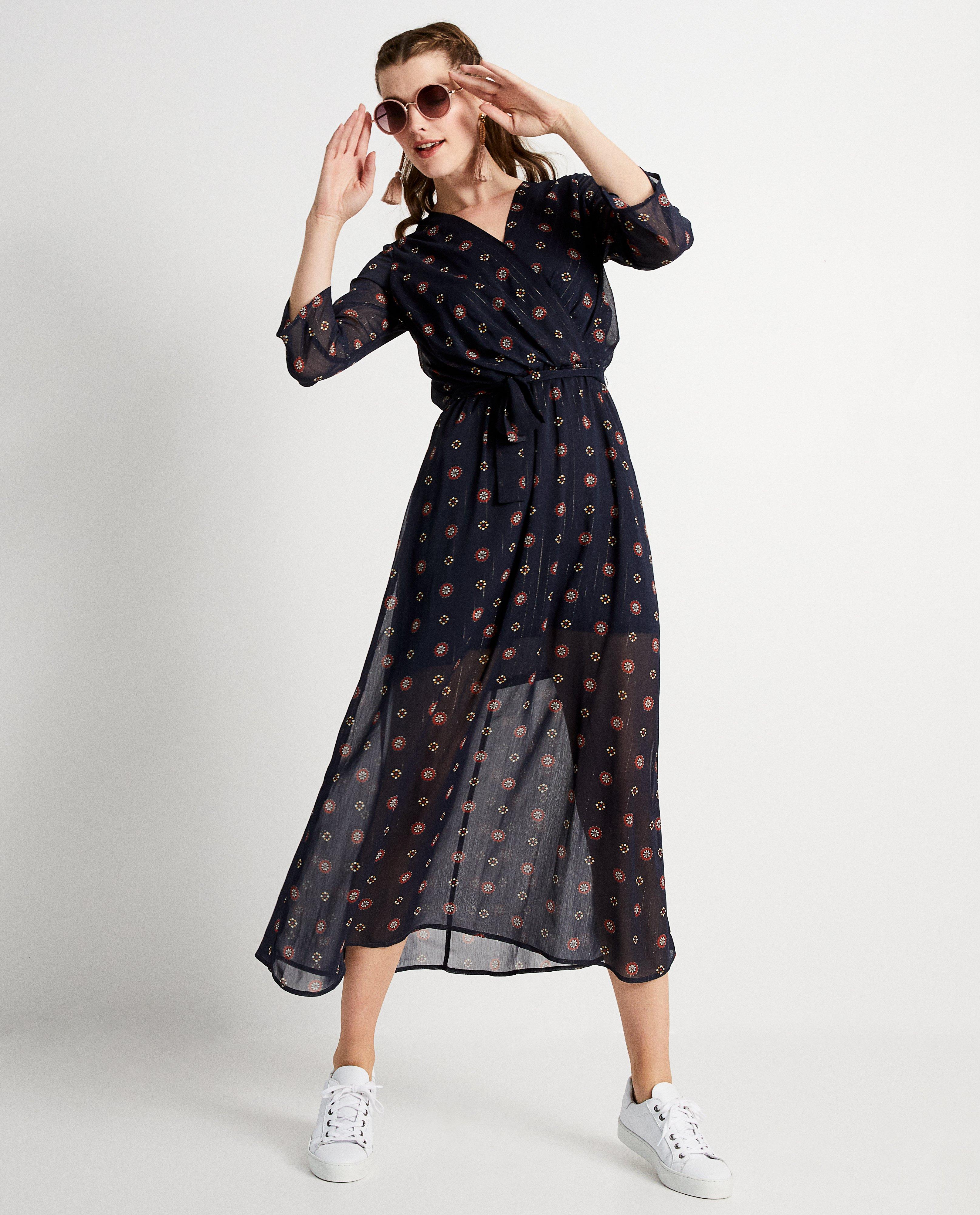 Robe maxi bleu foncé Youh! - imprimé - YOUH!