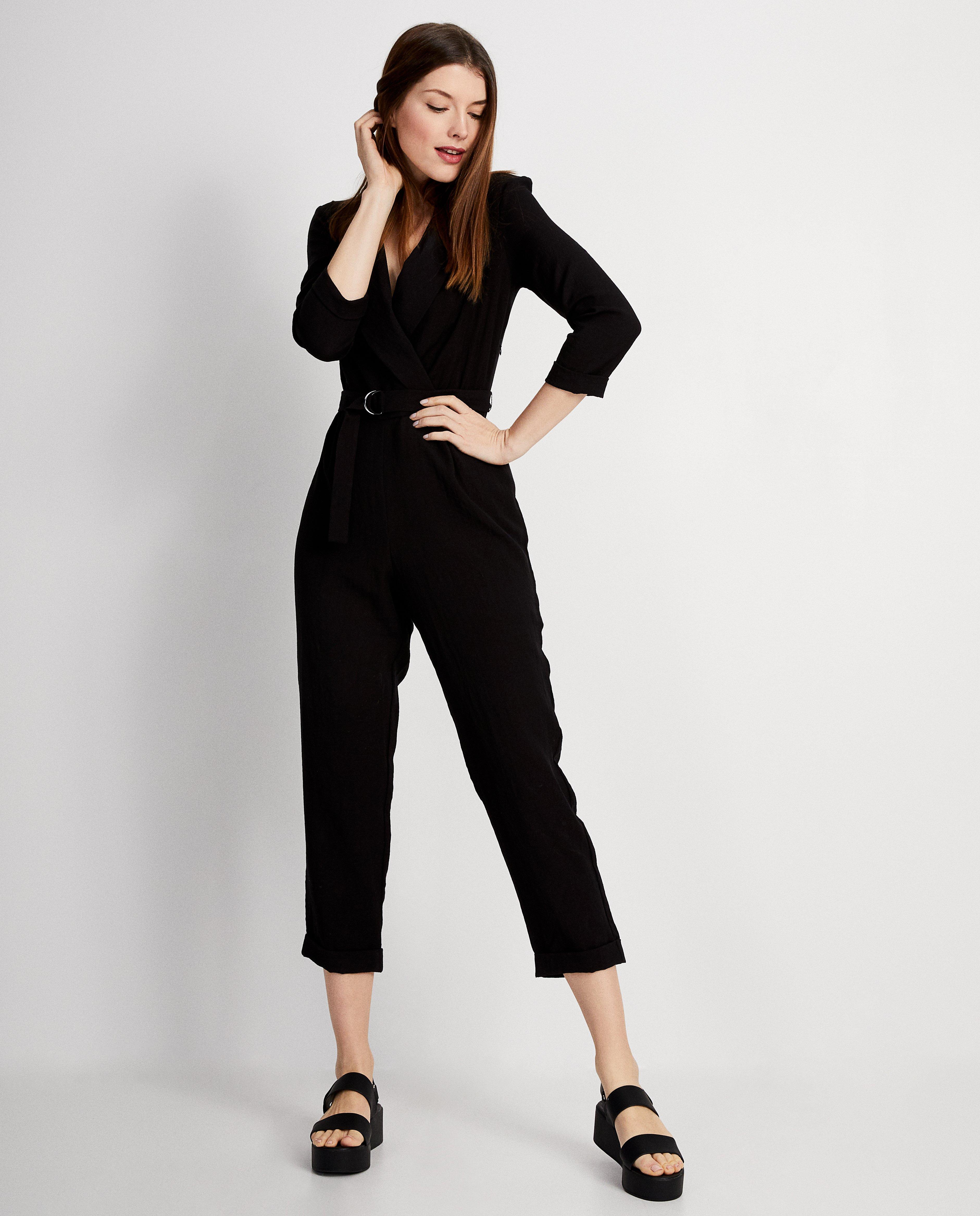 Zwart jumpsuit  - van viscose - JBC