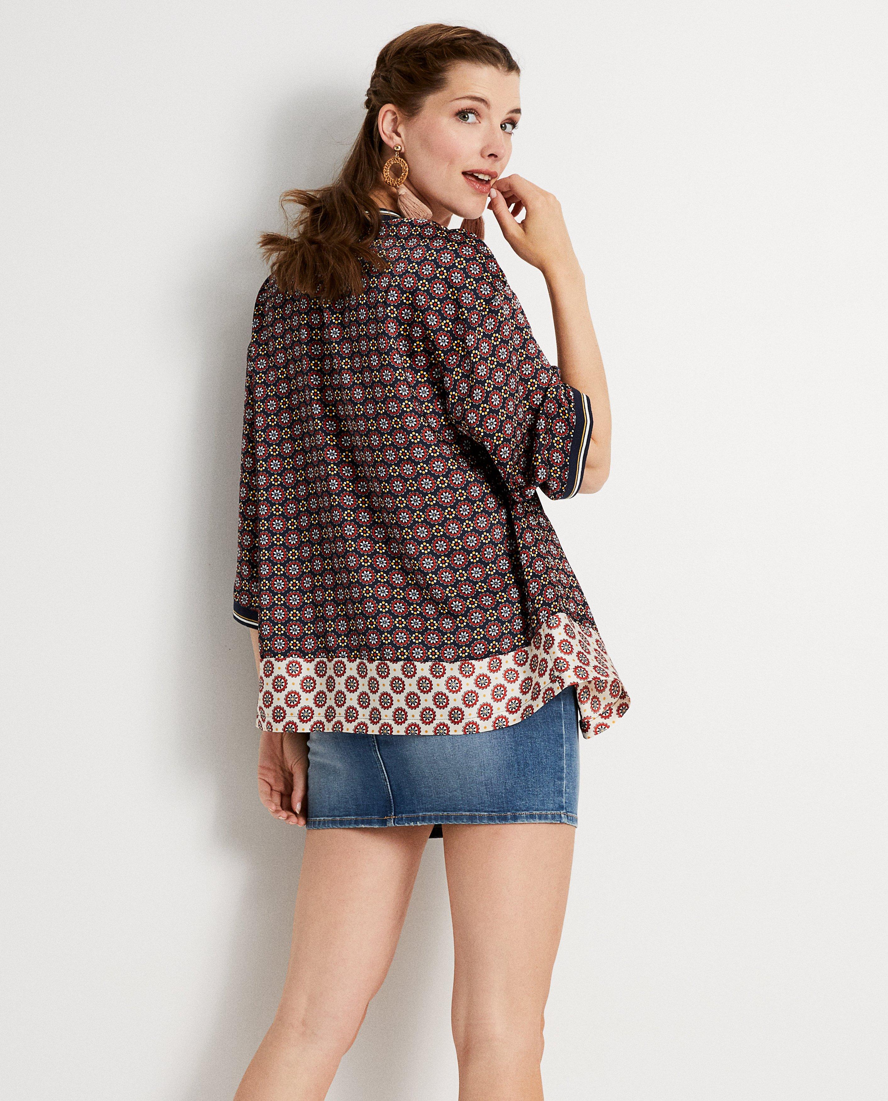 Donkerblauwe kimono met print Youh! - Product Detail - meerkleurig - afbeelding nummer 3