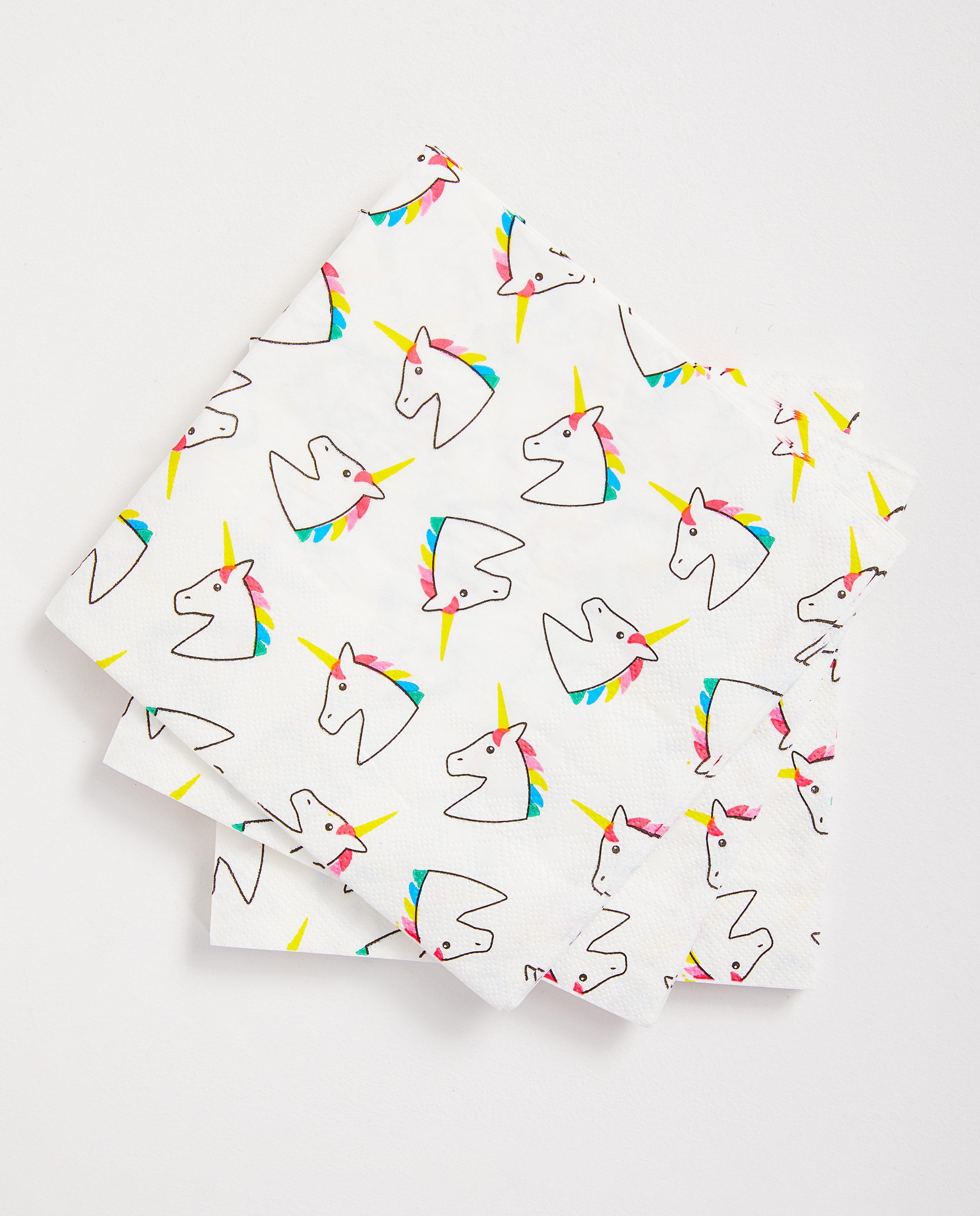 Serviettes d’anniversaire - licorne, 20 pièces - JBC