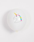 5 ballonnen verjaardag - eenhoorn - JBC