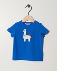 T-shirt bleu, imprimé BESTies - imprimé de lamas - Besties