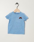 Blauw T-shirtje met regenboog - gemêleerd - JBC