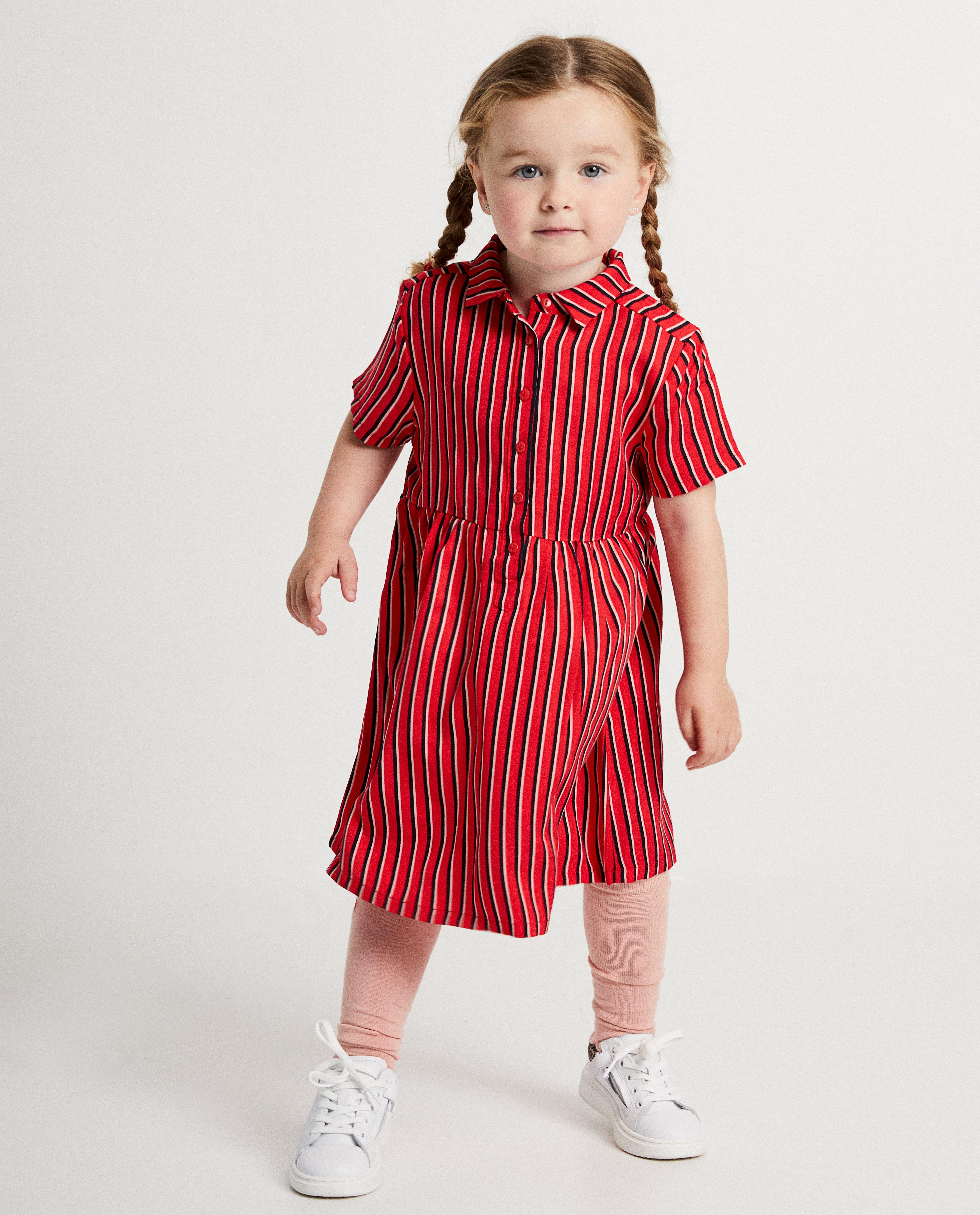 Rode jurk met streepjes - Product Detail - meerkleurig - afbeelding nummer 1