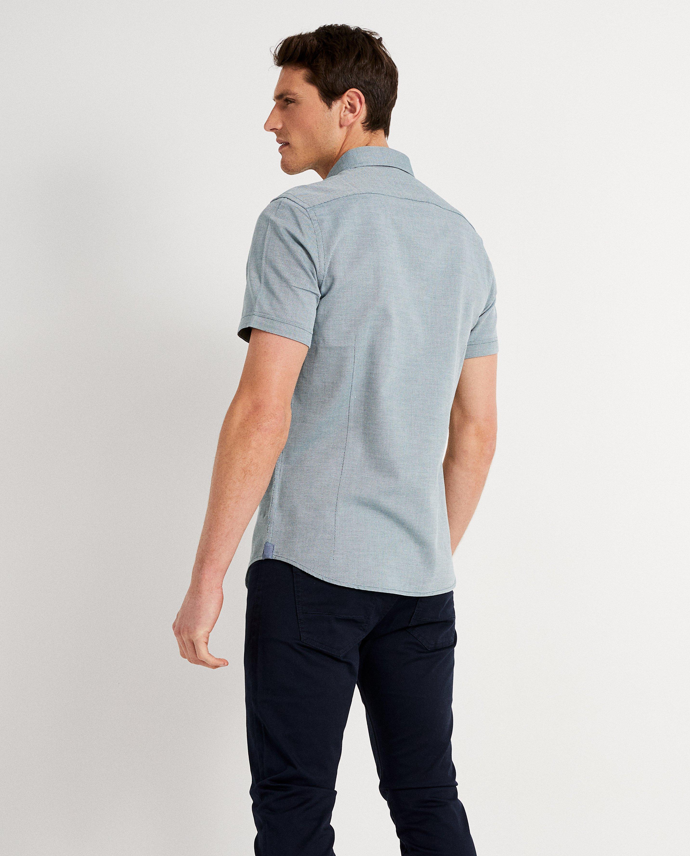 Hemden - Groen hemd met witte print
