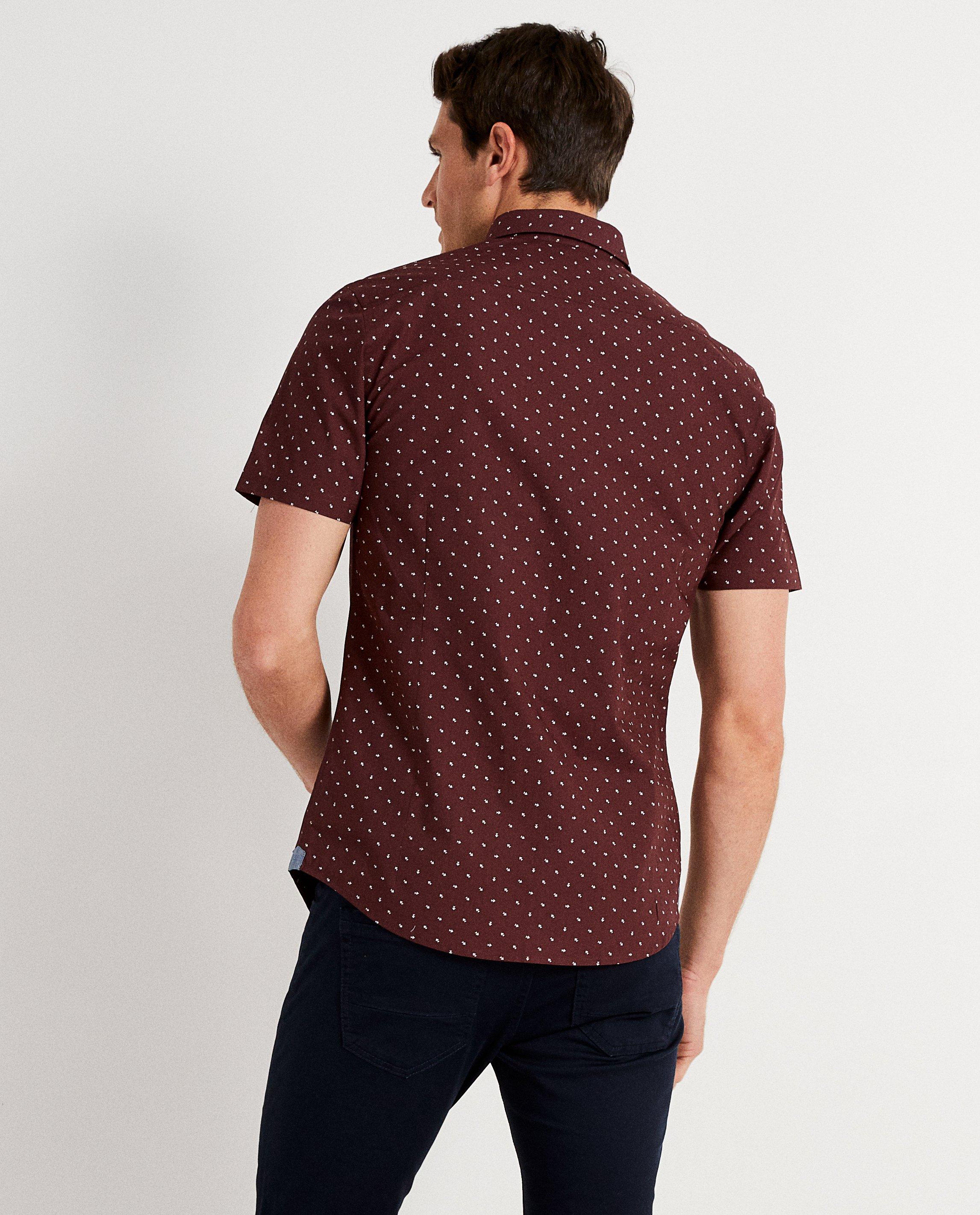 Bordeaux hemd met pijltjesprint - Product Detail - meerkleurig - afbeelding nummer 3