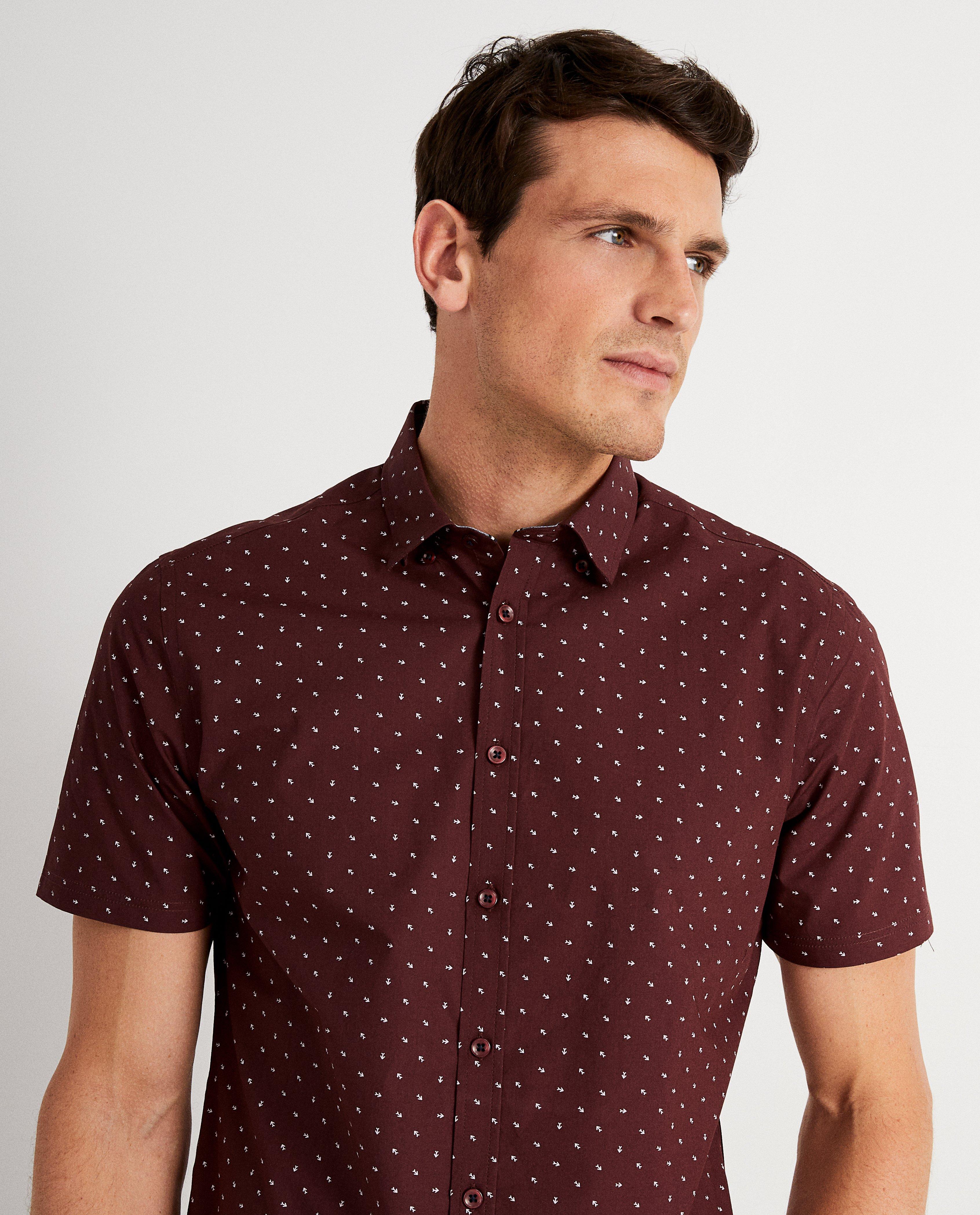 Bordeaux hemd met pijltjesprint - Product Detail - meerkleurig - afbeelding nummer 4