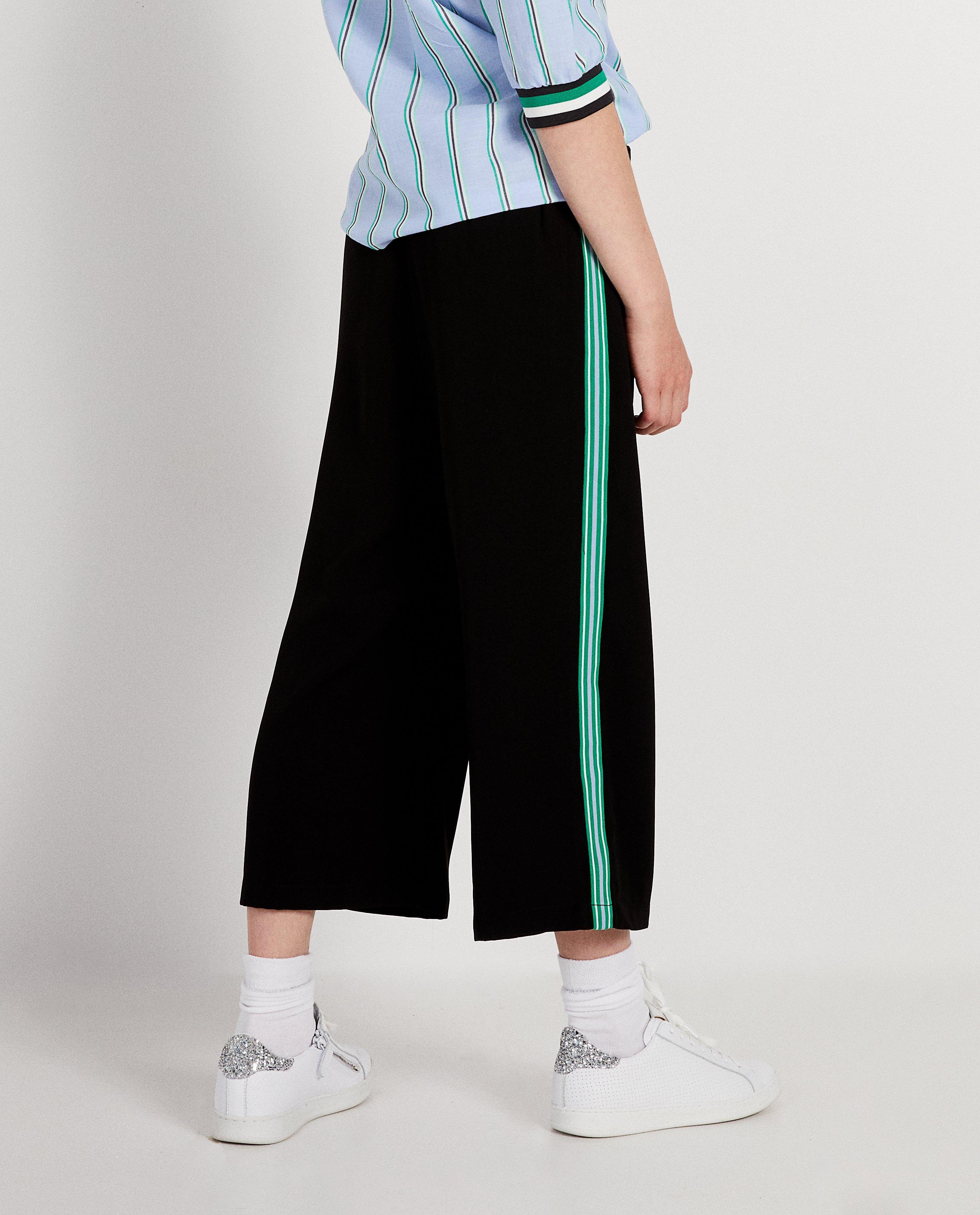 Pantalons - Pantalon noir, bande sportive
