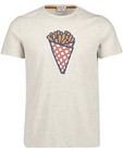 T-shirt gris, imprimé de frites (NL) - Twinning shirt - JBC