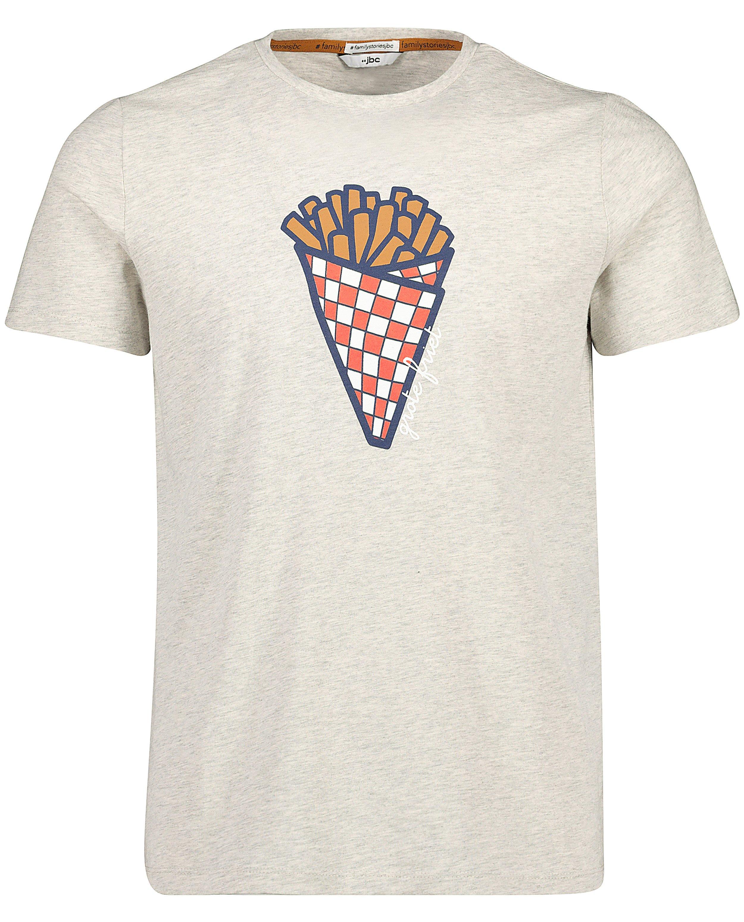 T-shirt gris, imprimé de frites (NL) - Twinning shirt - JBC