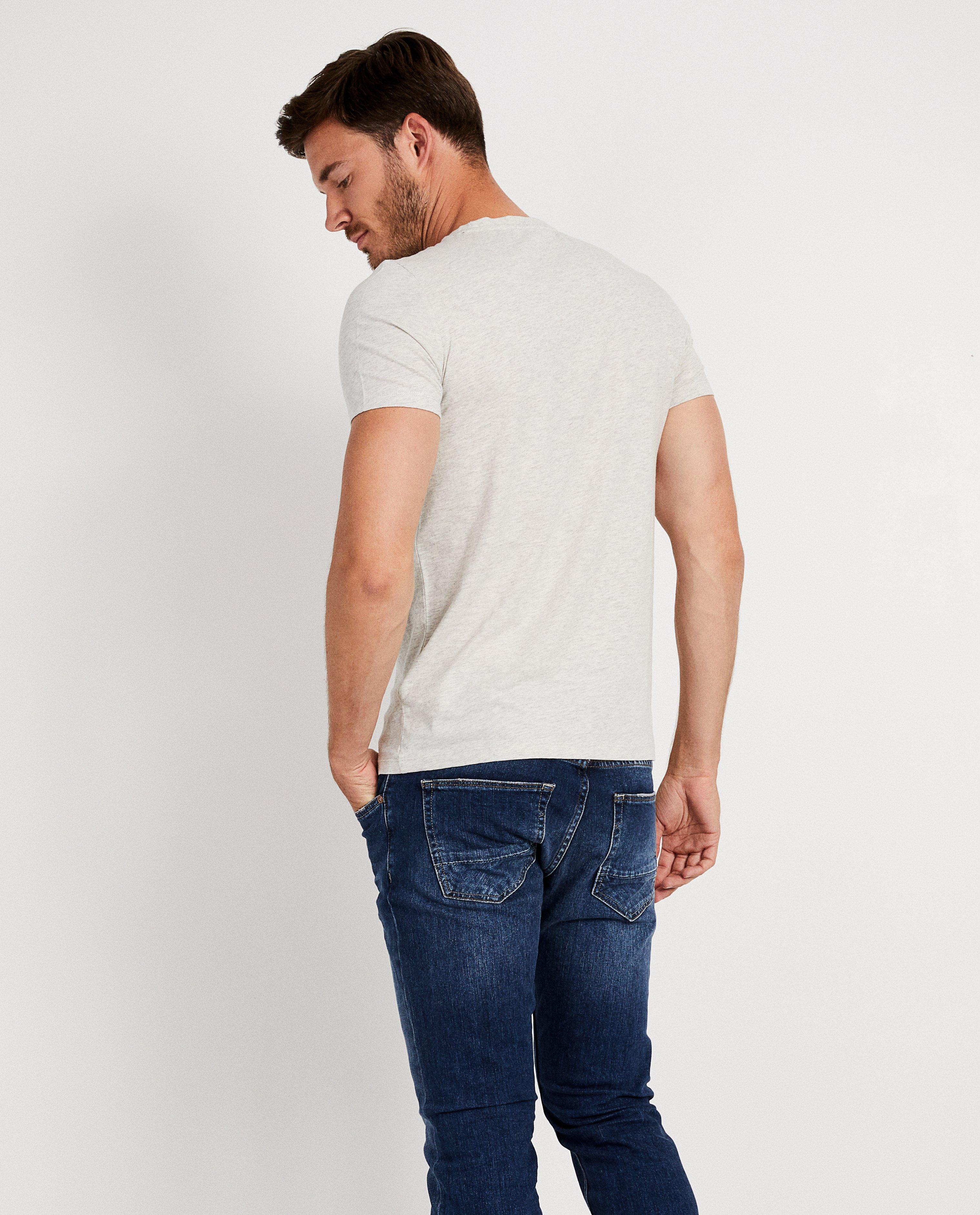 T-shirts - T-shirt gris, imprimé de frites (FR)