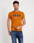 T-shirts - Terracotta T-shirt met opschrift