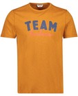 T-shirts - Terracotta T-shirt met opschrift