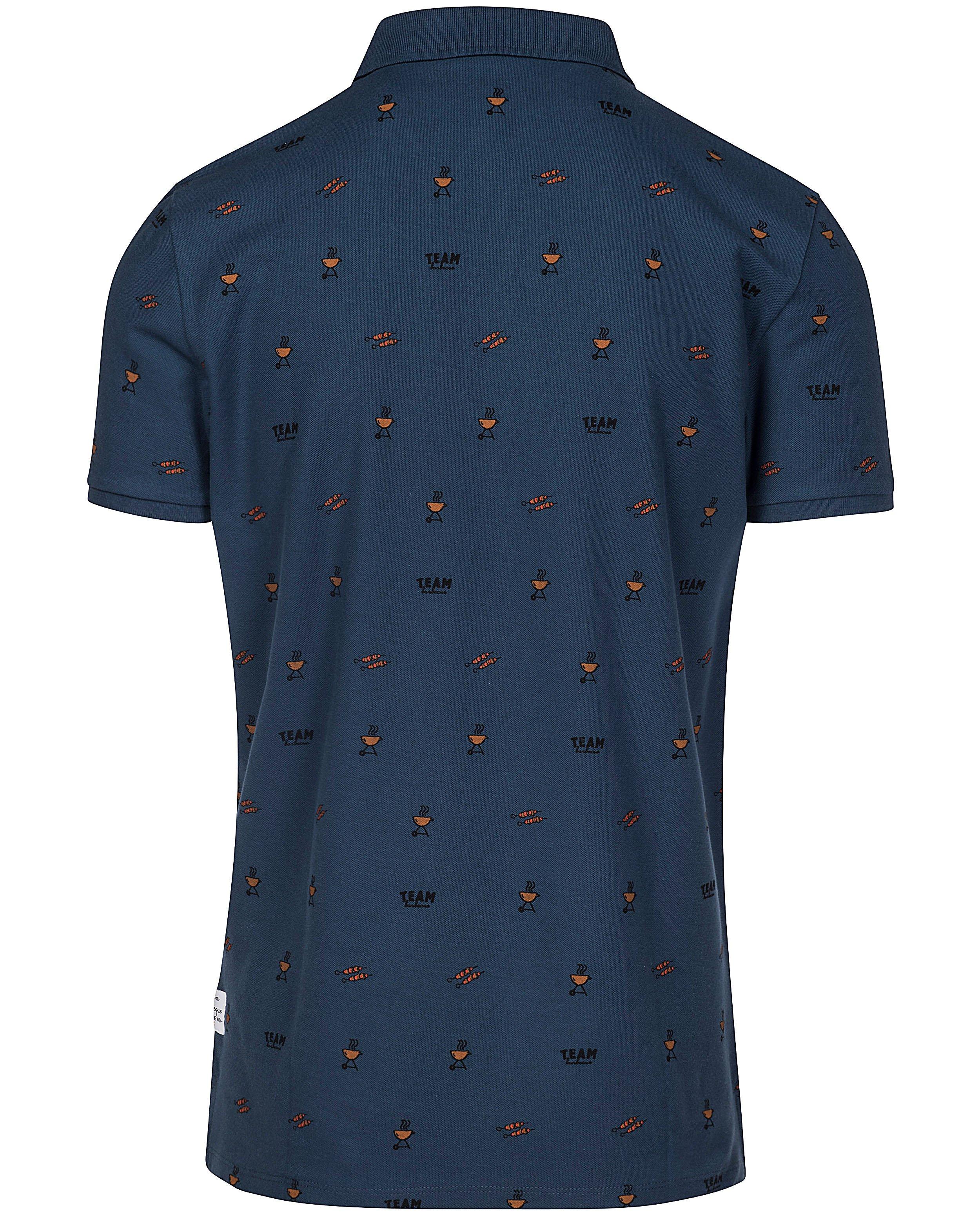 Polos - Polo bleu imprimé