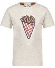 T-shirts - T-shirt gris, imprimé de frites (FR)