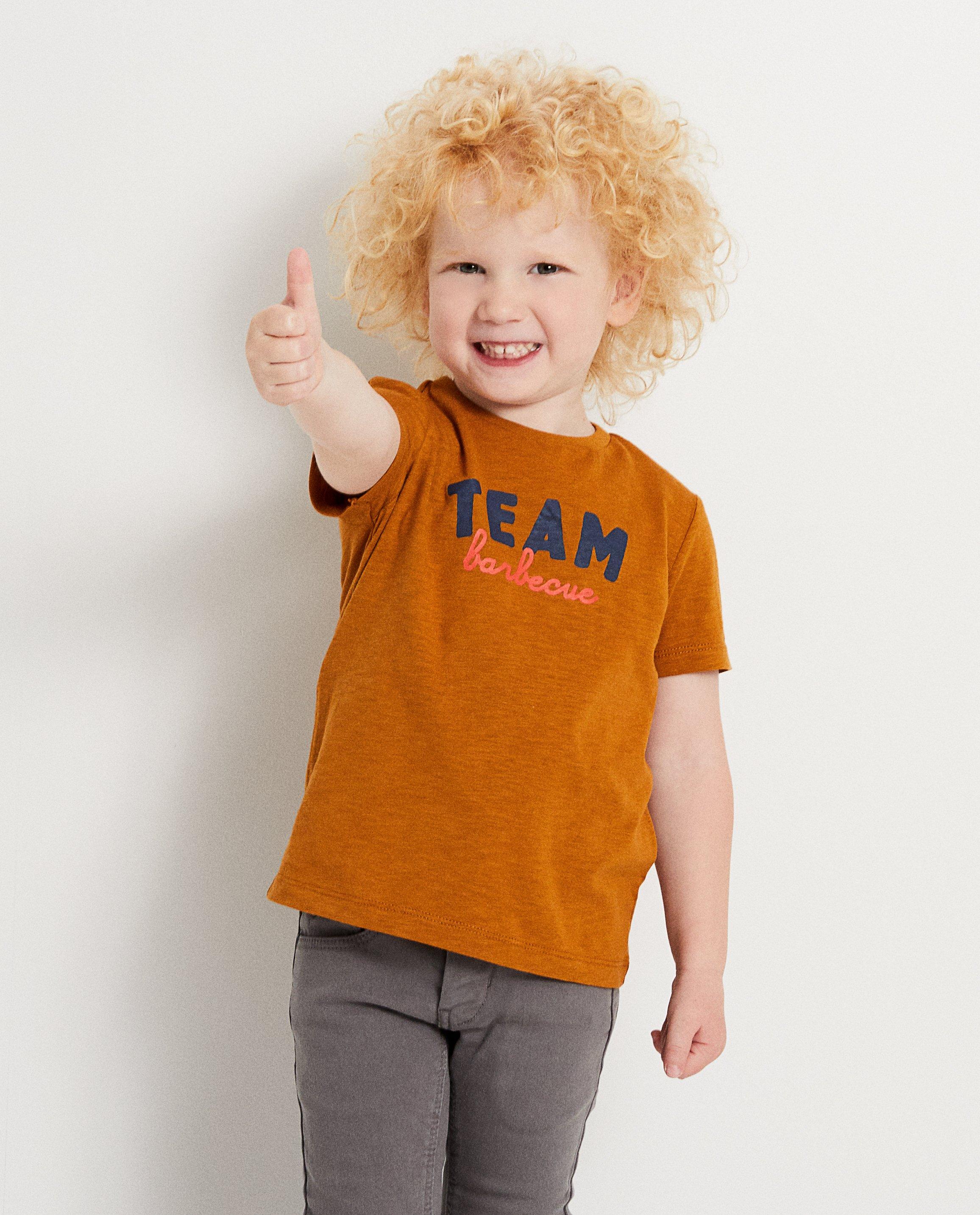 T-shirts - T-shirt terracotta à inscription