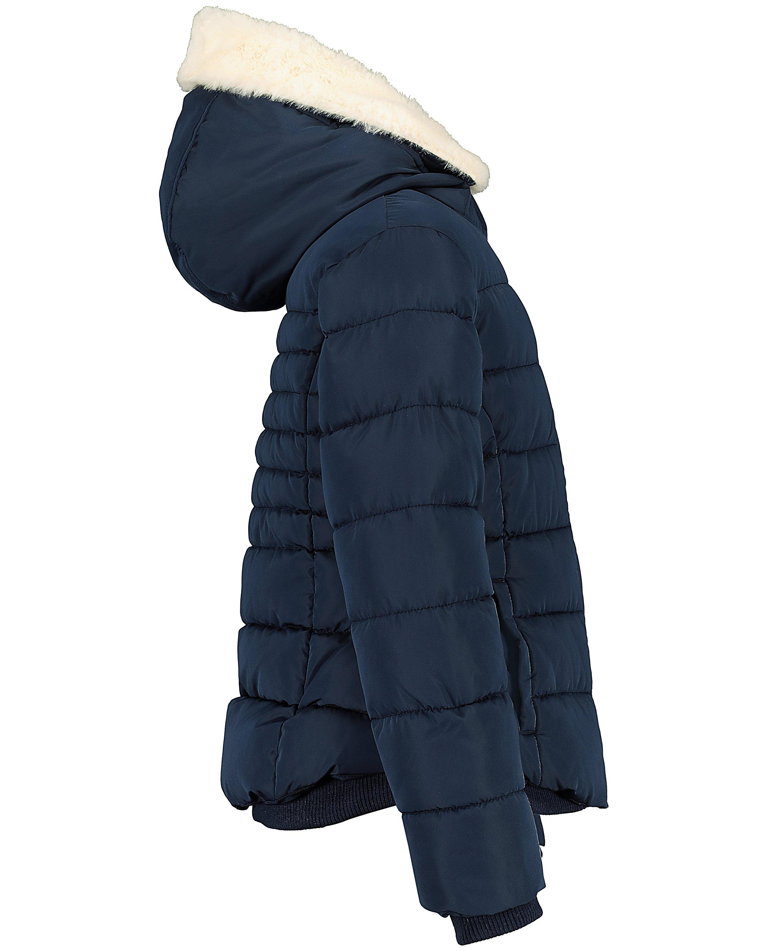 Donsjassen - Blauwe jas met kap