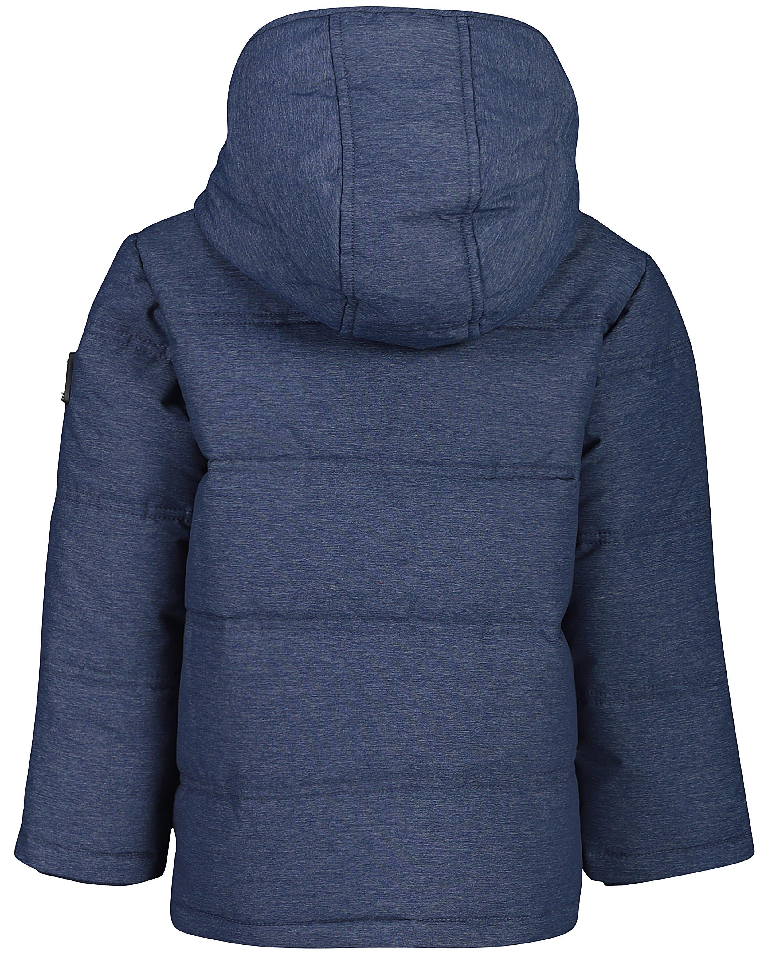 Jassen - Waterafstotende blauwe jas met kap