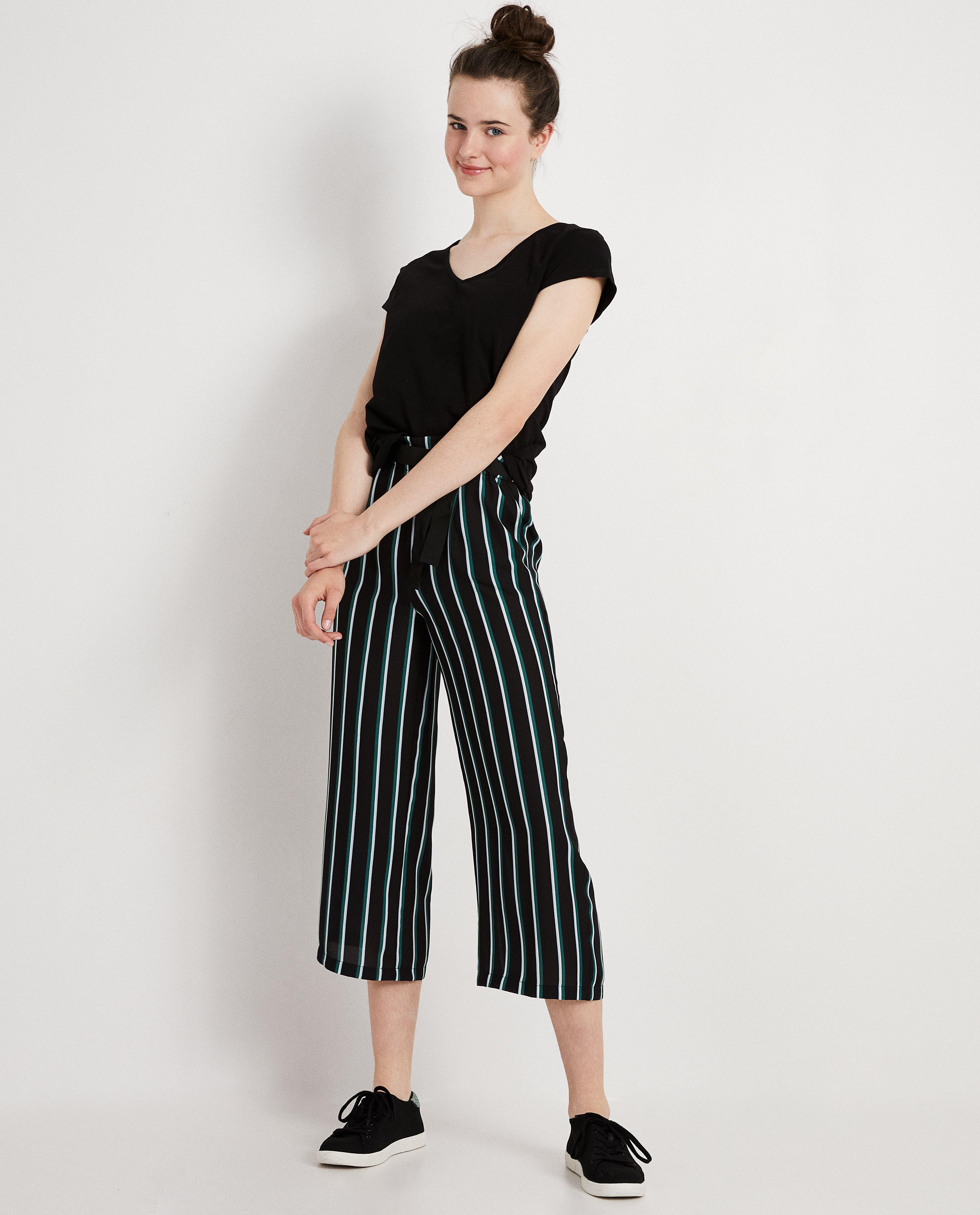 Zwarte broek met strepen - verticaal - JBC