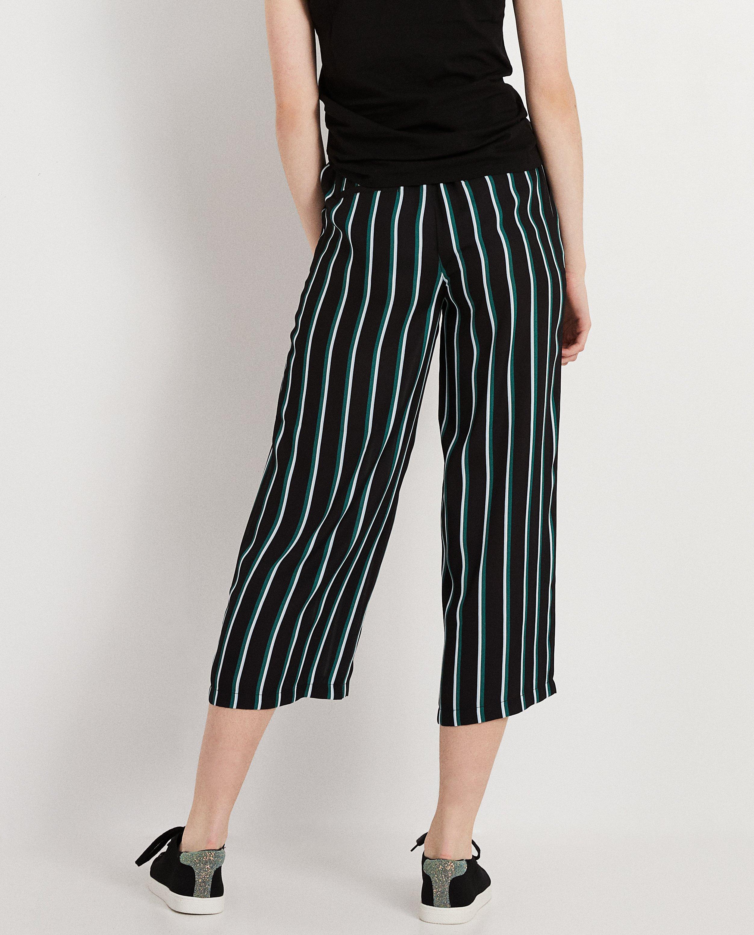 Broeken - Zwarte broek met strepen