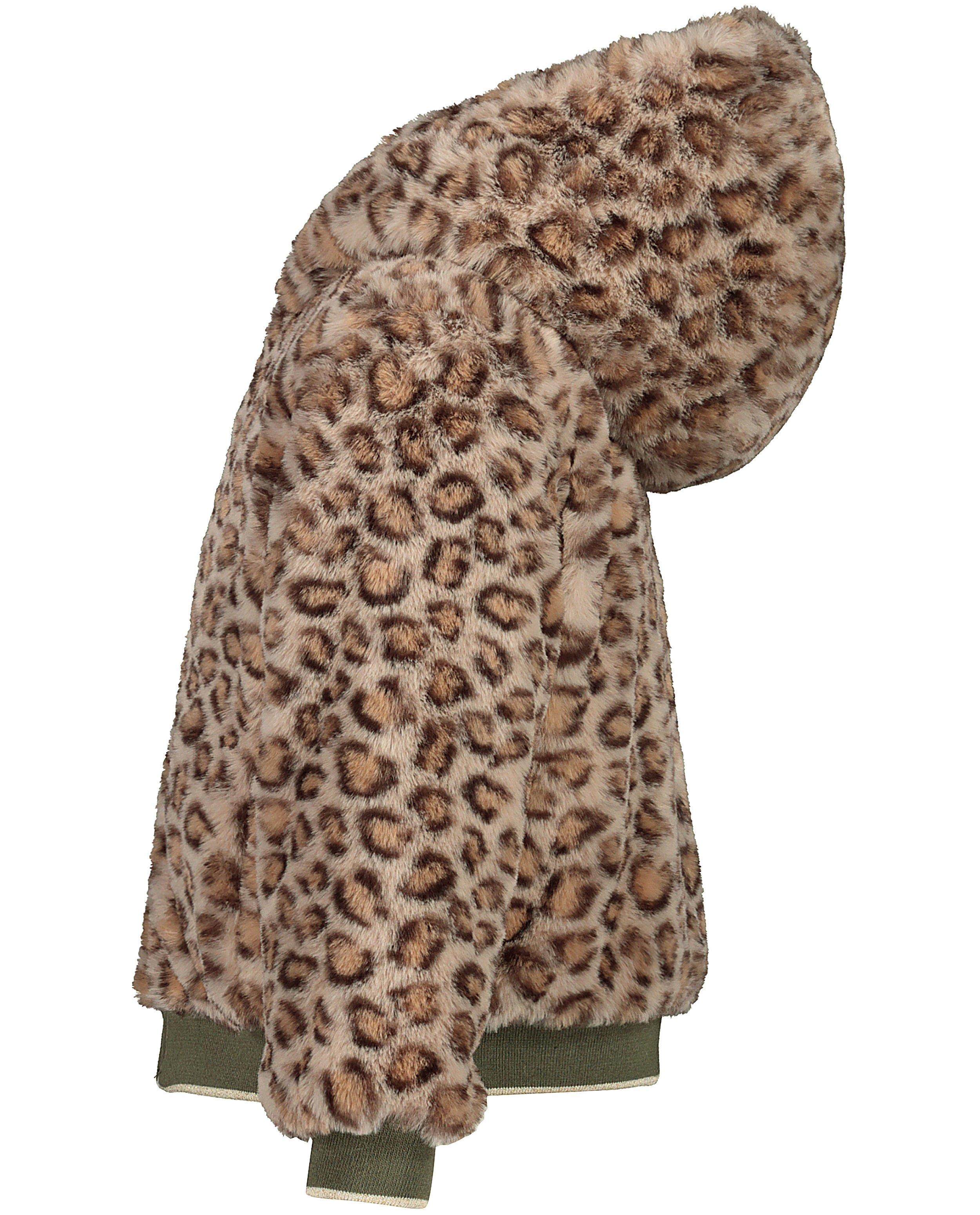 Poncho's en teddy's - Groen omkeerbaar jasje met pels