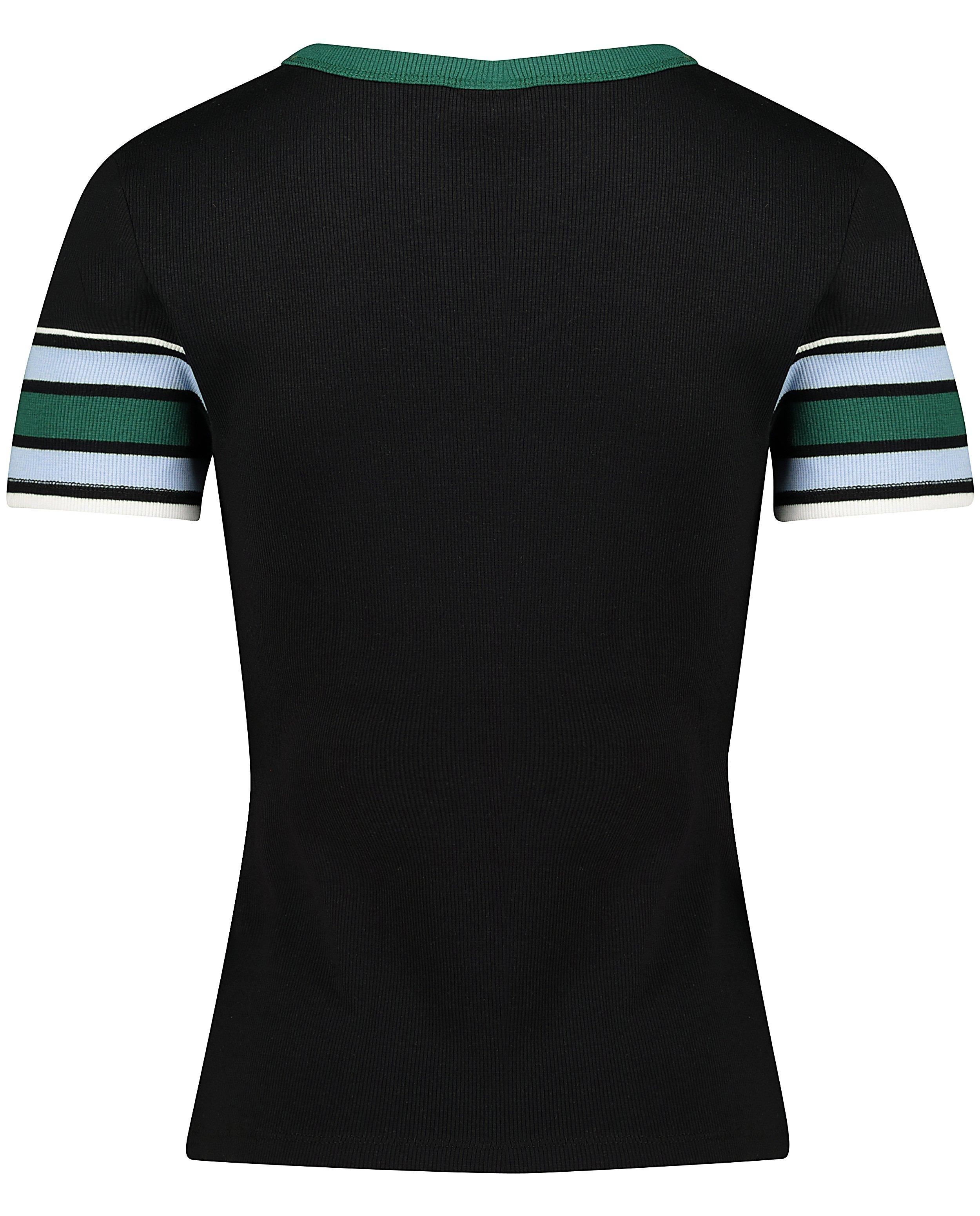 T-shirts - Zwart T-shirt met color block