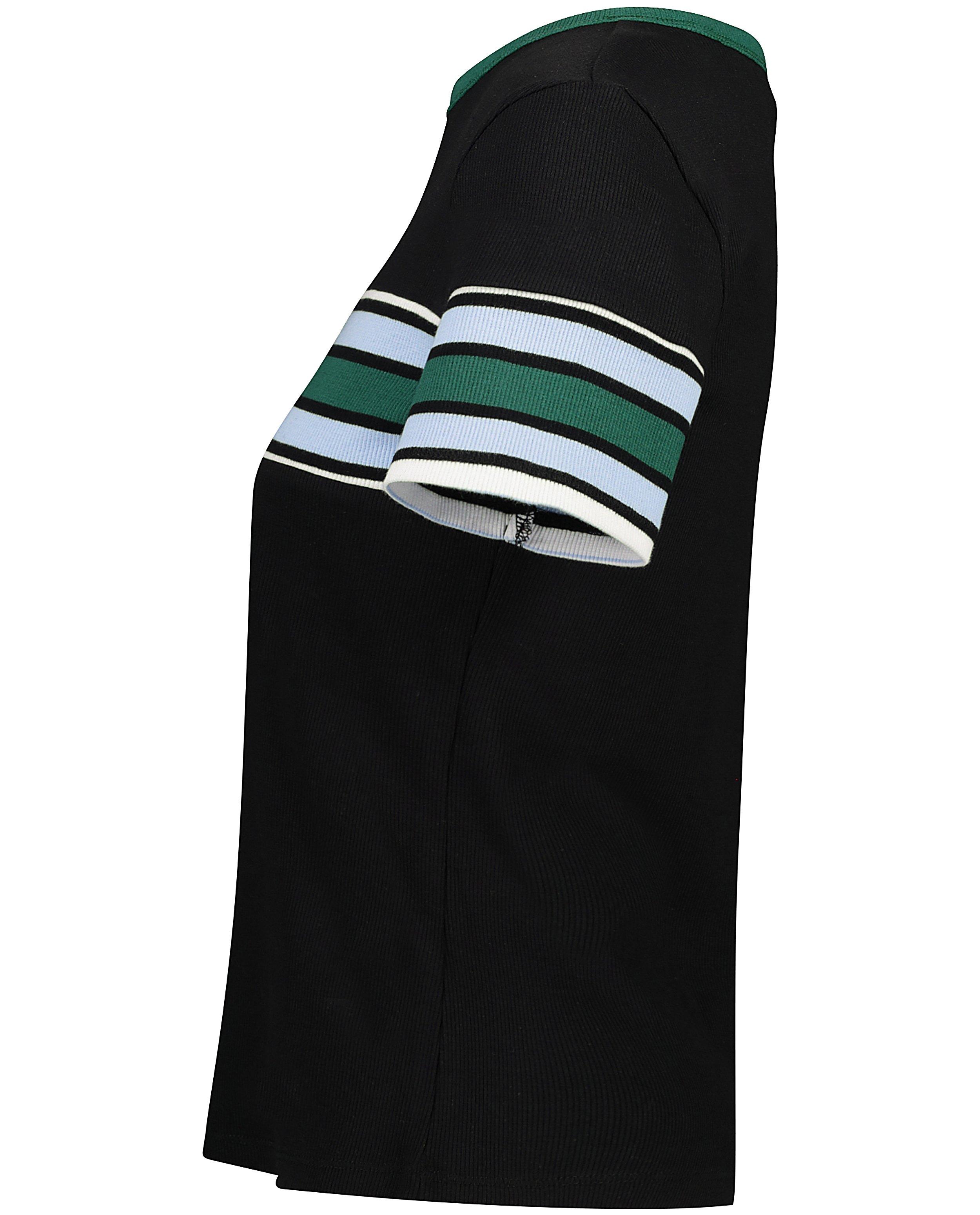 T-shirts - Zwart T-shirt met color block
