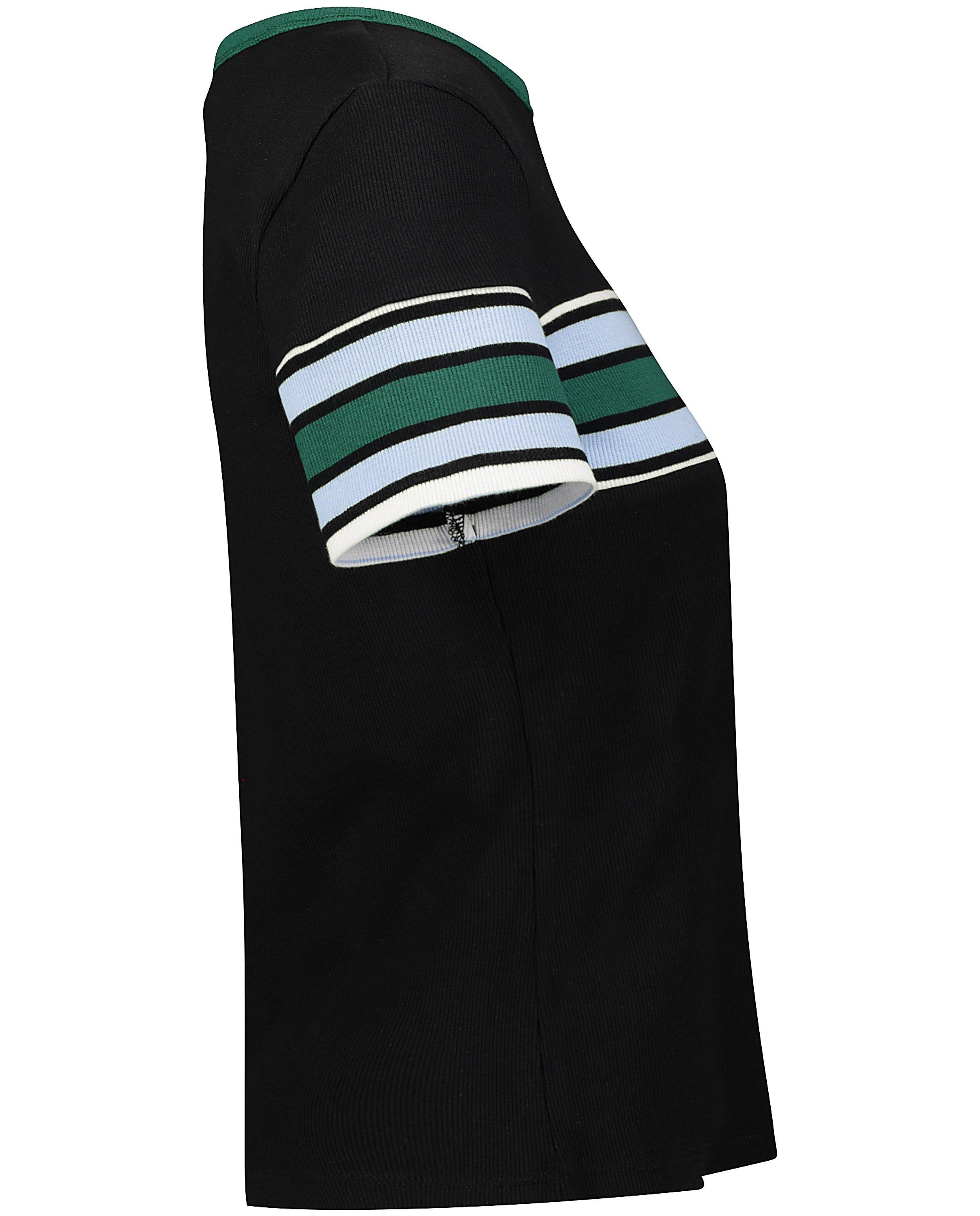 T-shirts - Zwart T-shirt met color block