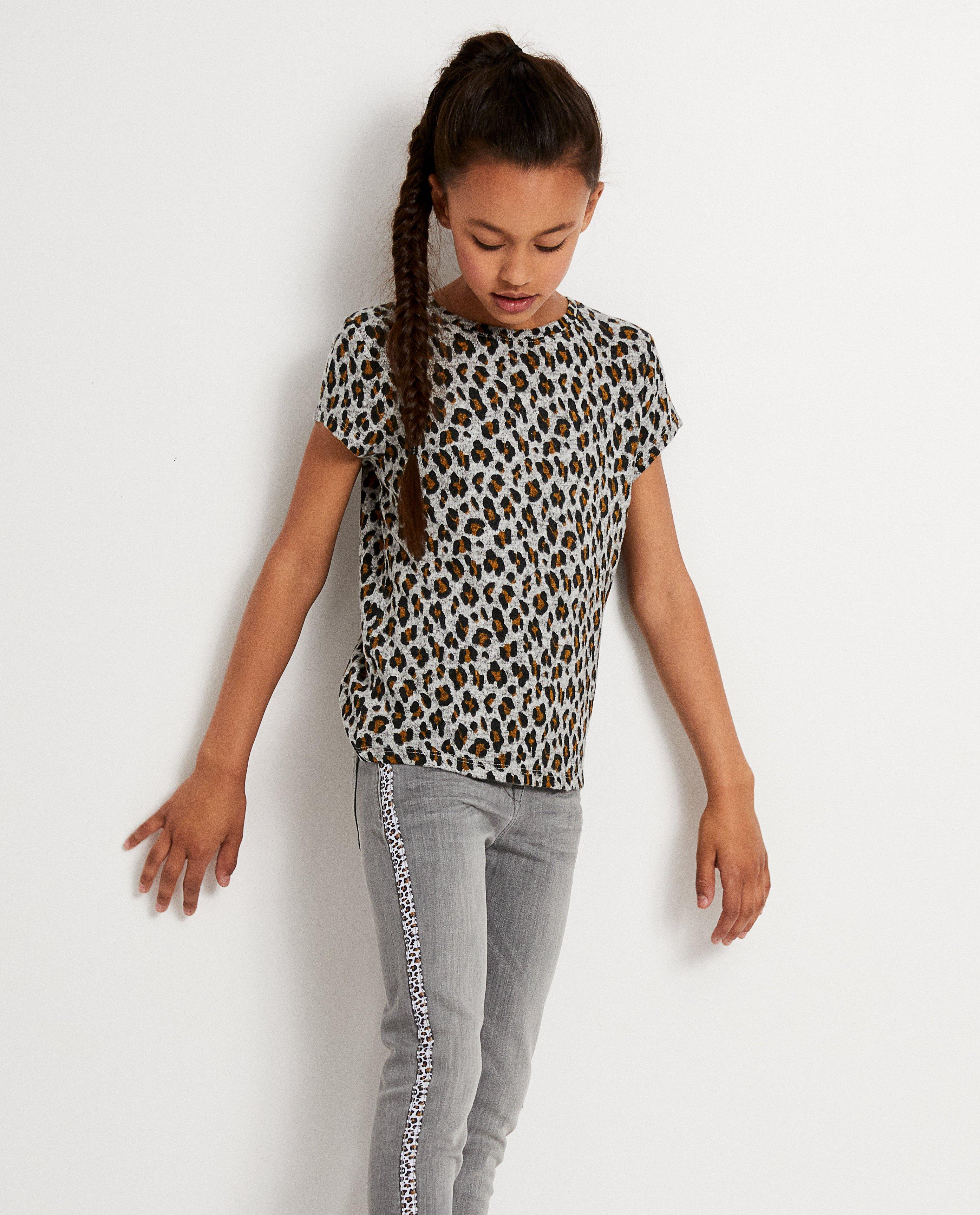 Grijs T-shirt met luipaardprint - Product Detail - meerkleurig - afbeelding nummer 2