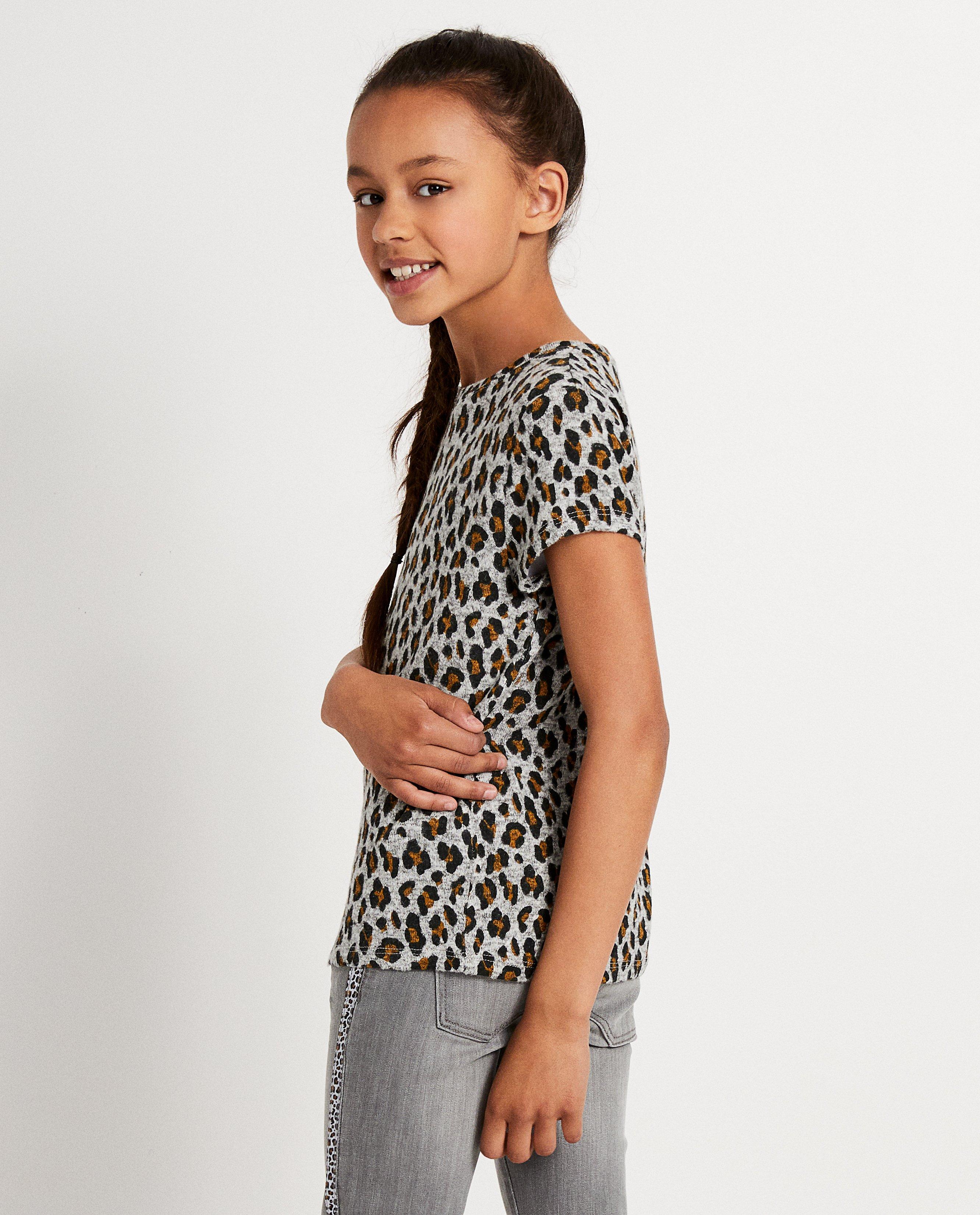 Grijs T-shirt met luipaardprint - Product Detail - meerkleurig - afbeelding nummer 3