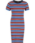 Kleedjes - Terracotta T-shirtjurk met strepen